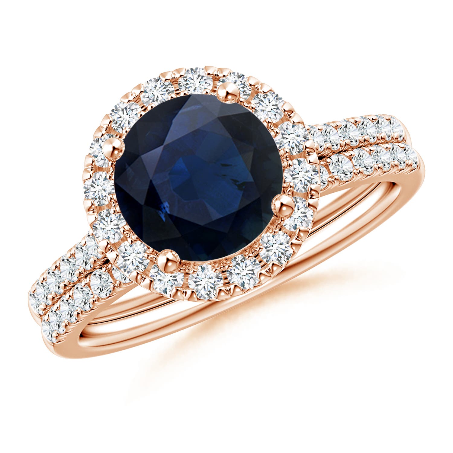 A - Blue Sapphire / 2.73 CT / 14 KT Rose Gold