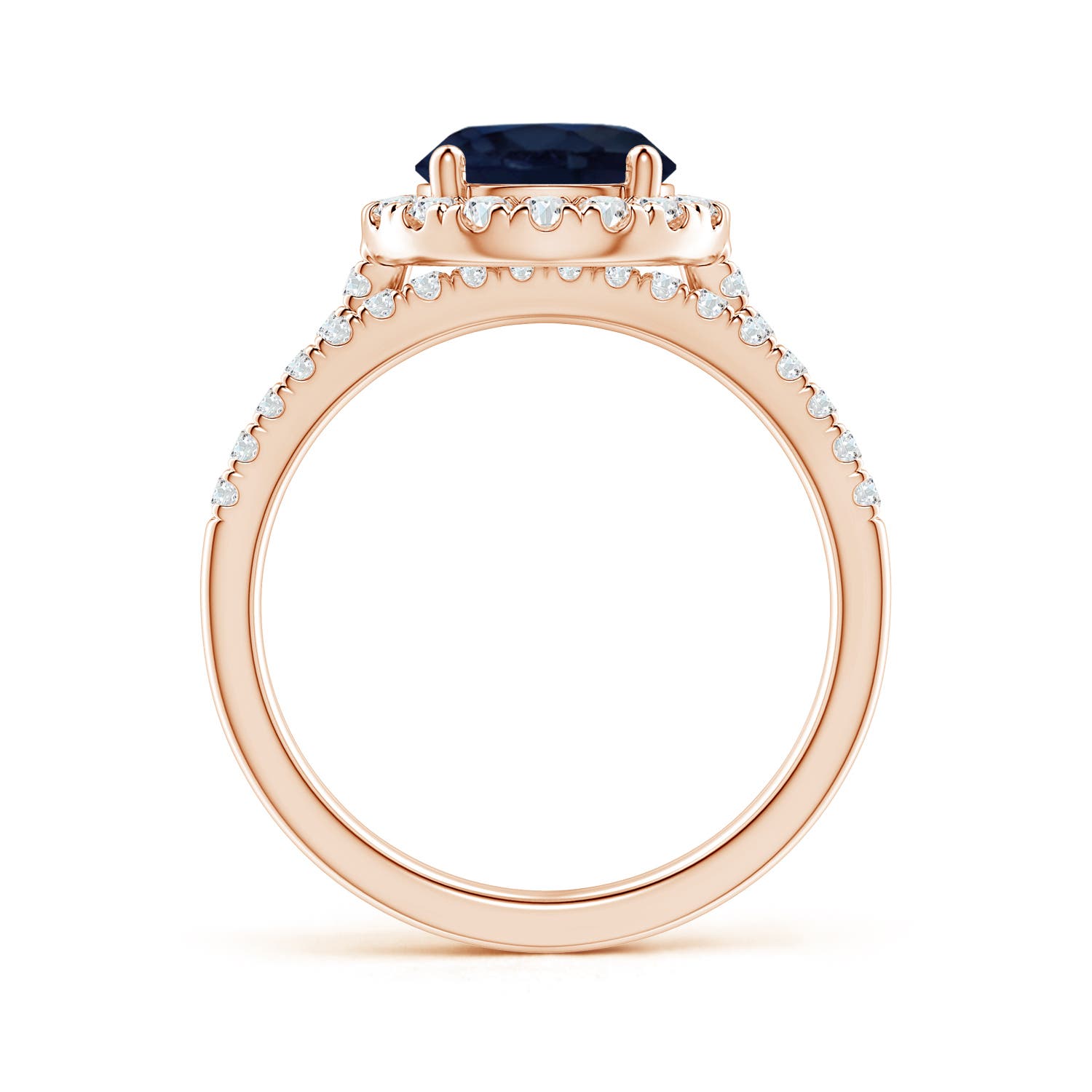 A - Blue Sapphire / 2.73 CT / 14 KT Rose Gold