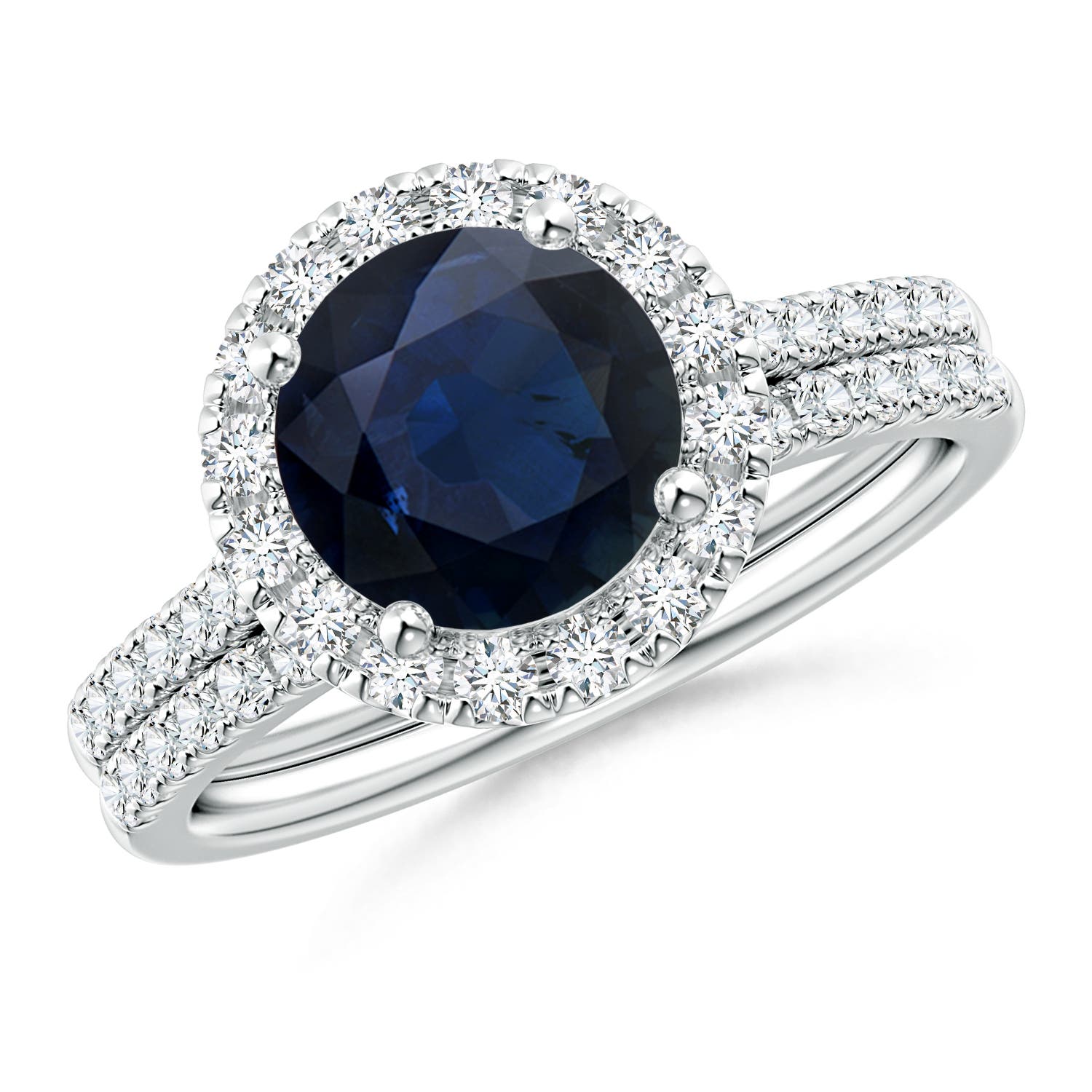 A - Blue Sapphire / 2.73 CT / 14 KT White Gold