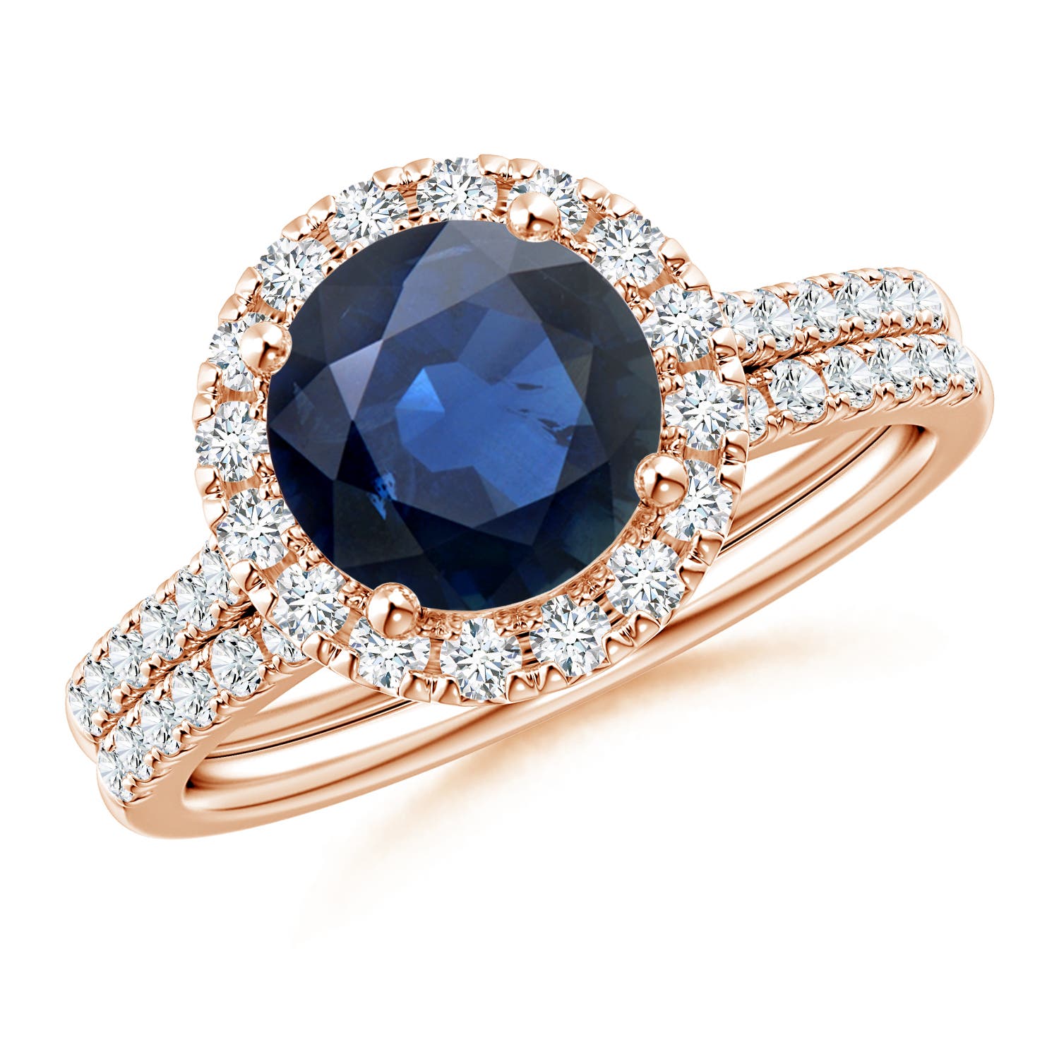 AA - Blue Sapphire / 2.73 CT / 14 KT Rose Gold