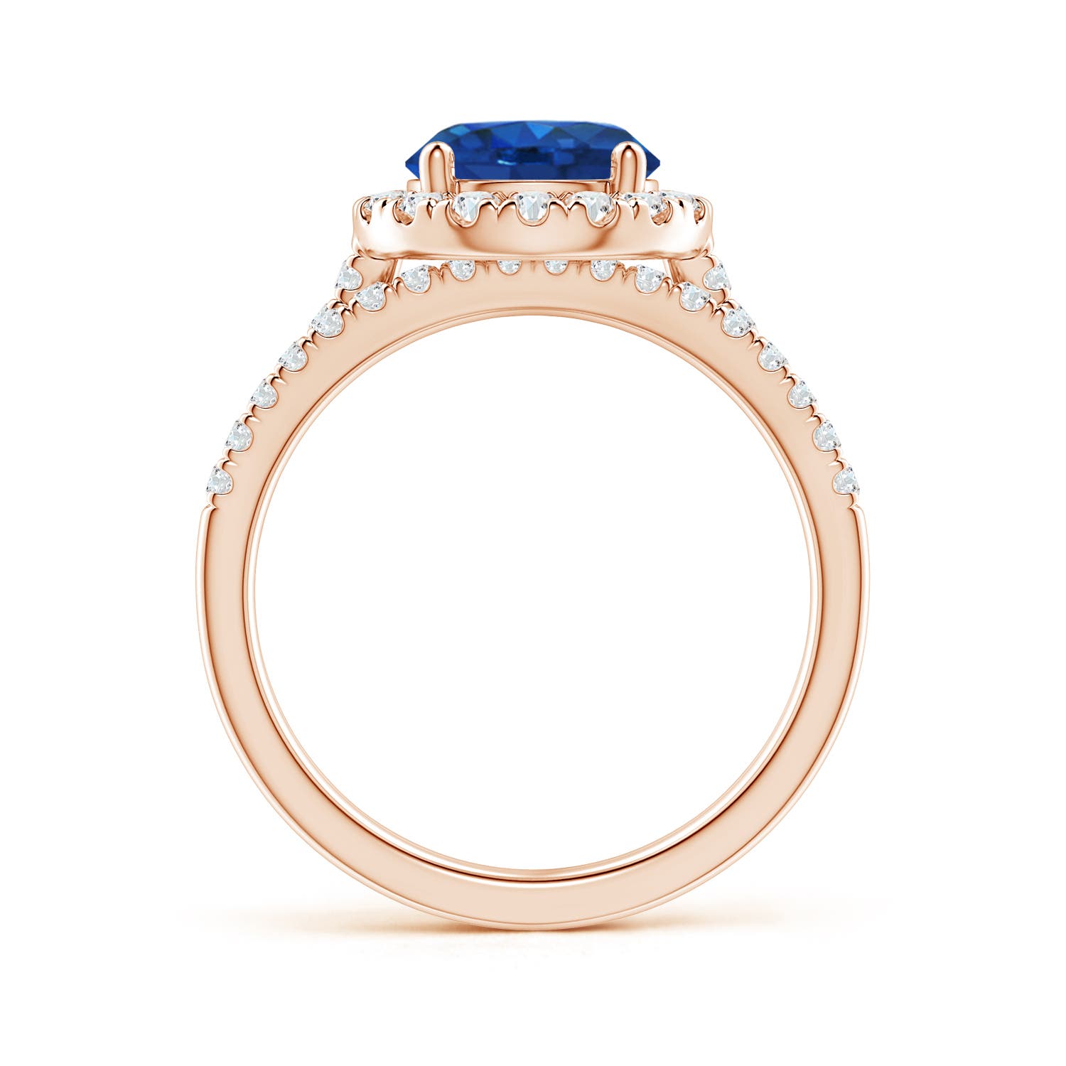 AAA - Blue Sapphire / 2.73 CT / 14 KT Rose Gold