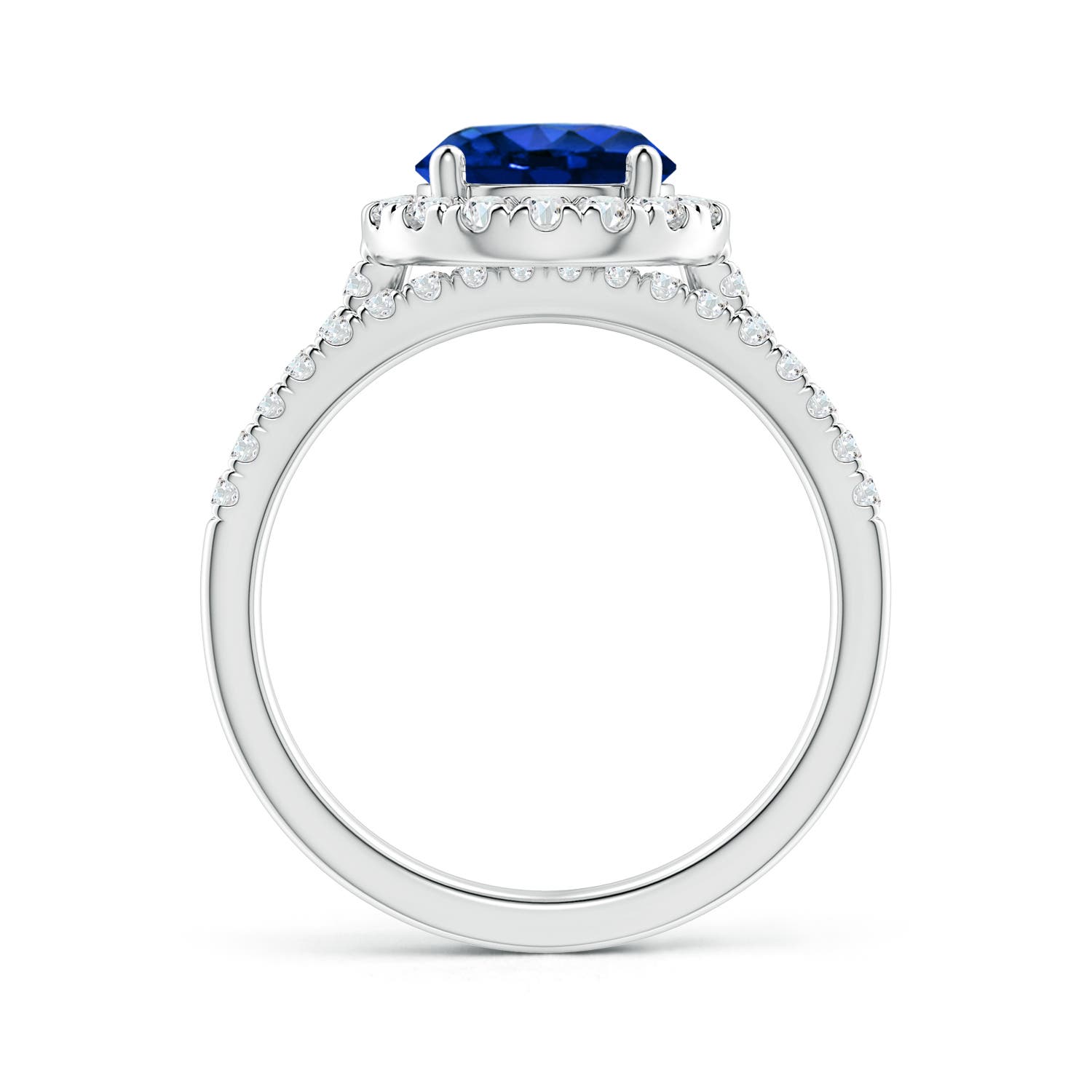 AAAA - Blue Sapphire / 2.73 CT / 14 KT White Gold