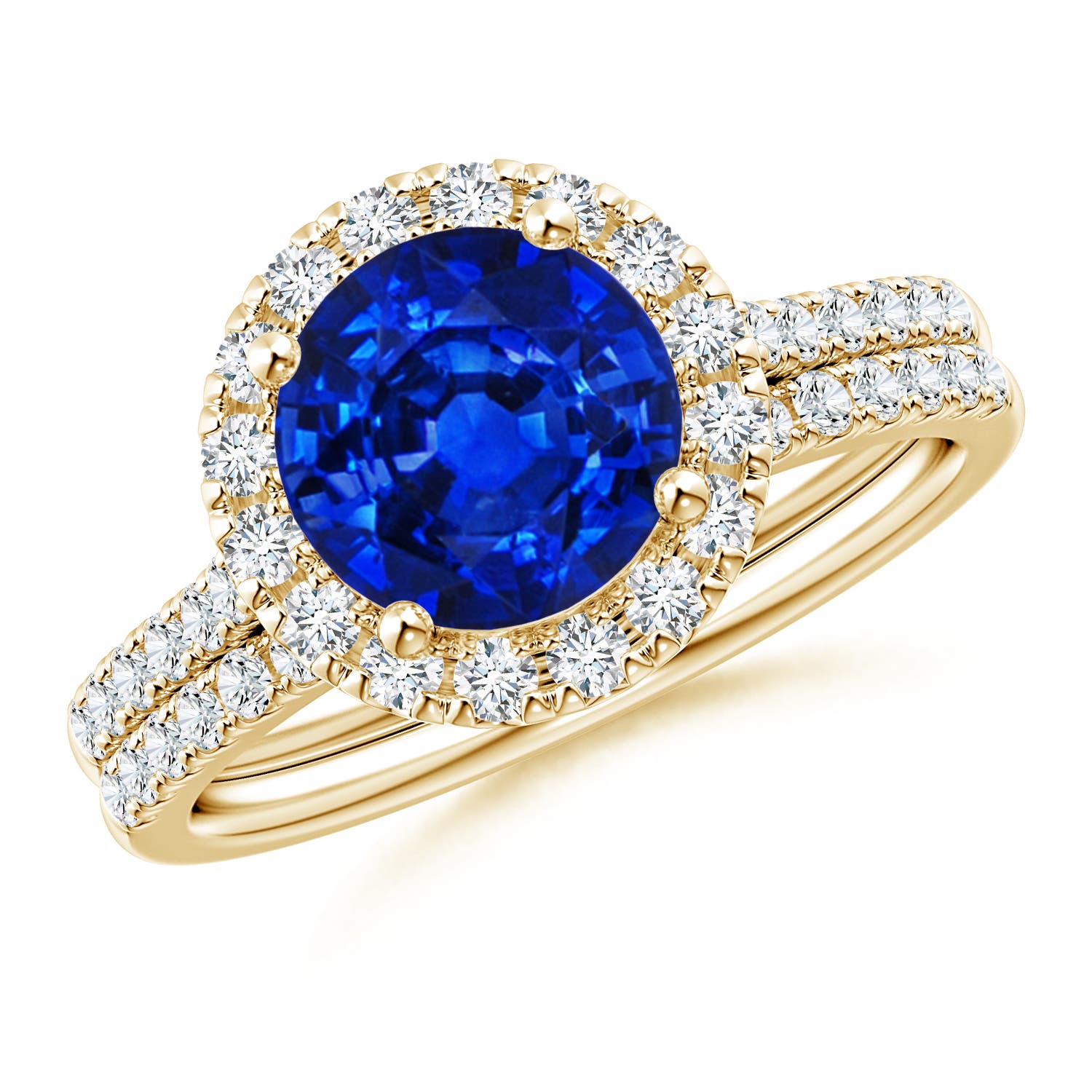 AAAA - Blue Sapphire / 2.73 CT / 14 KT Yellow Gold