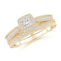 Side Stones Yellow Gold Diamond Rings