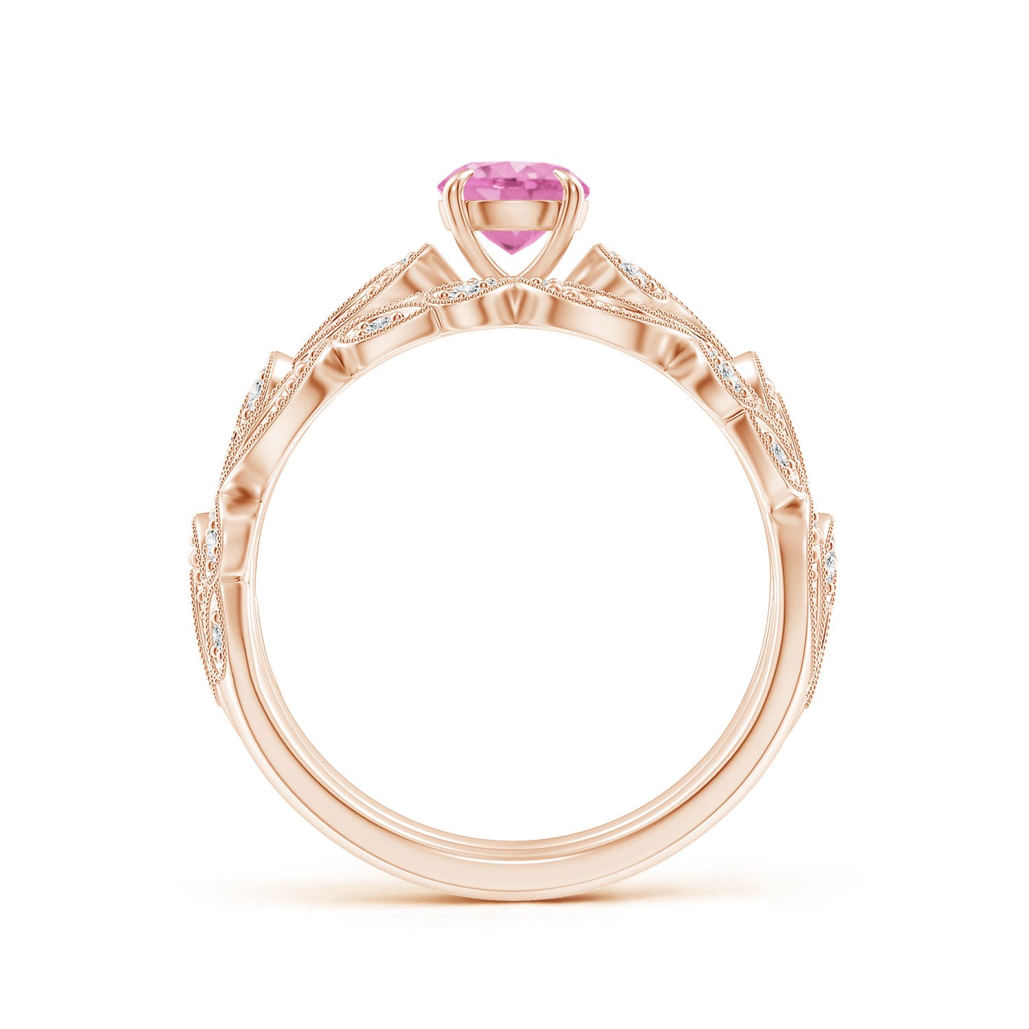 A - Pink Sapphire / 0.83 CT / 14 KT Rose Gold