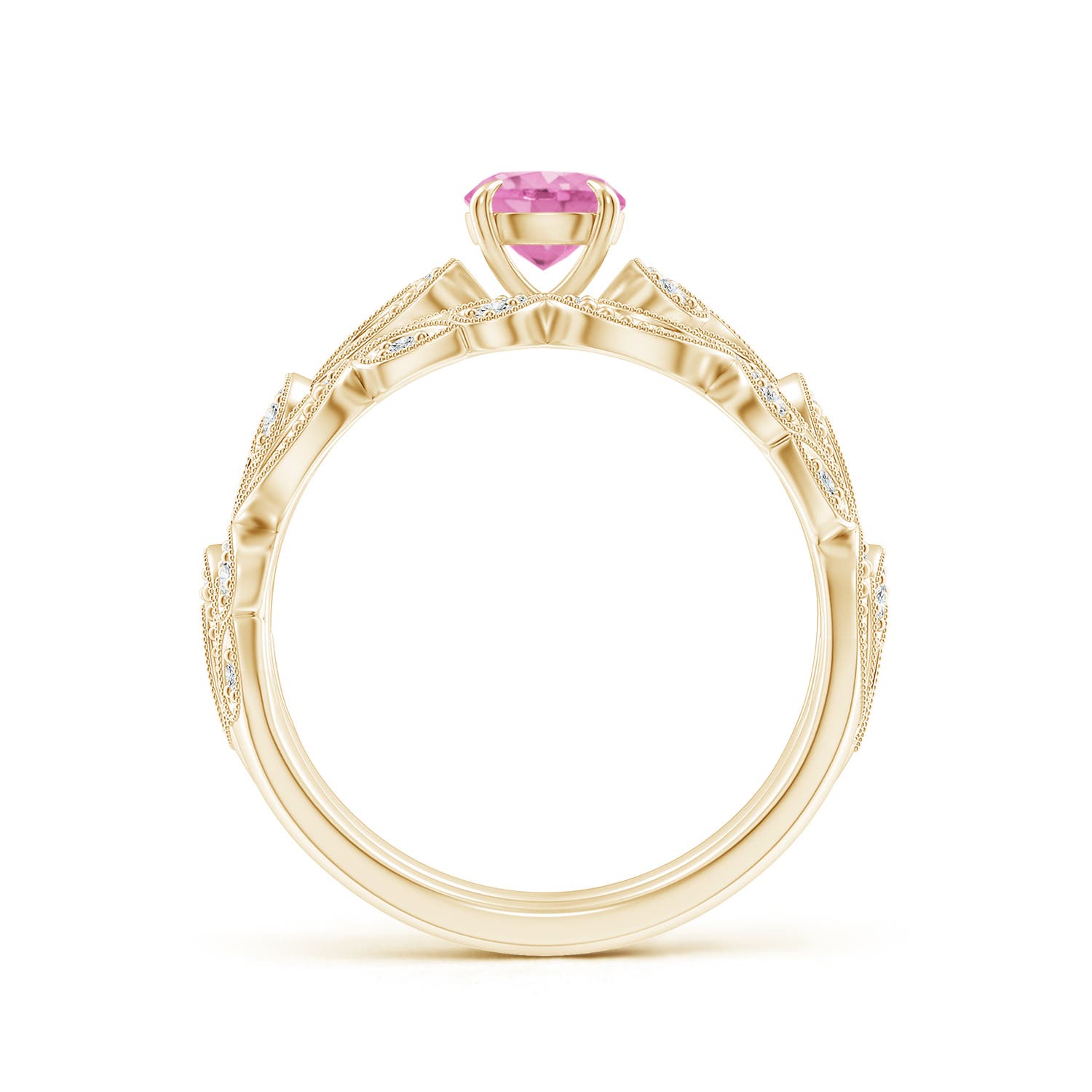 A - Pink Sapphire / 0.83 CT / 14 KT Yellow Gold