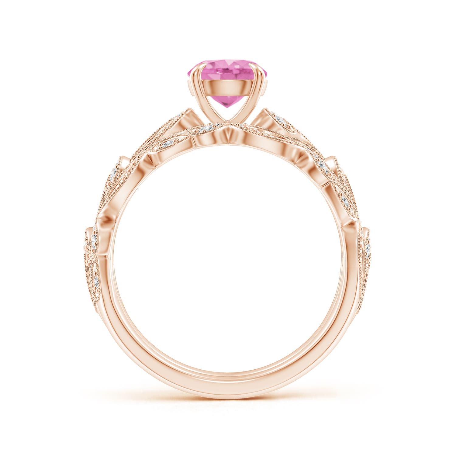 A - Pink Sapphire / 1.23 CT / 14 KT Rose Gold