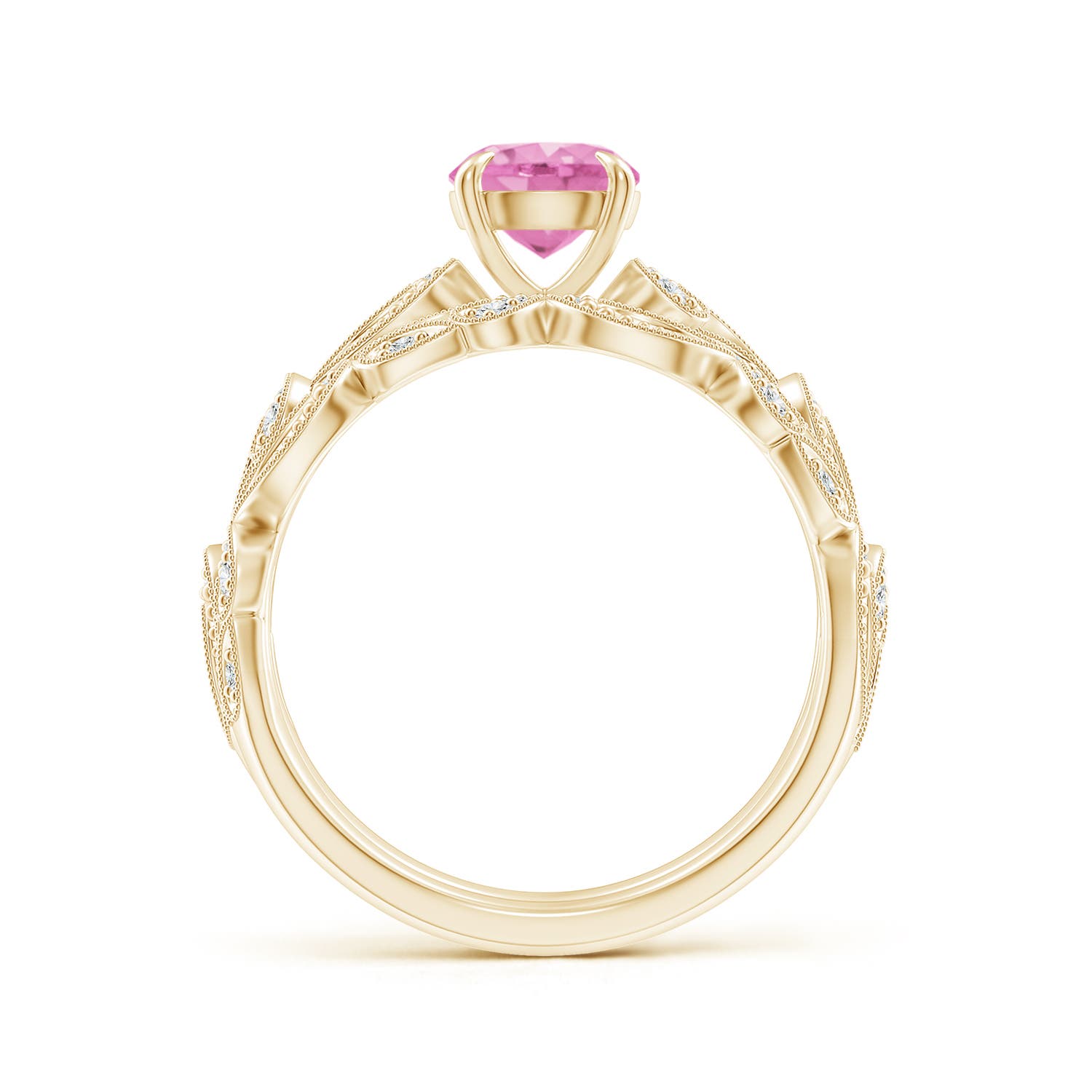 A - Pink Sapphire / 1.23 CT / 14 KT Yellow Gold