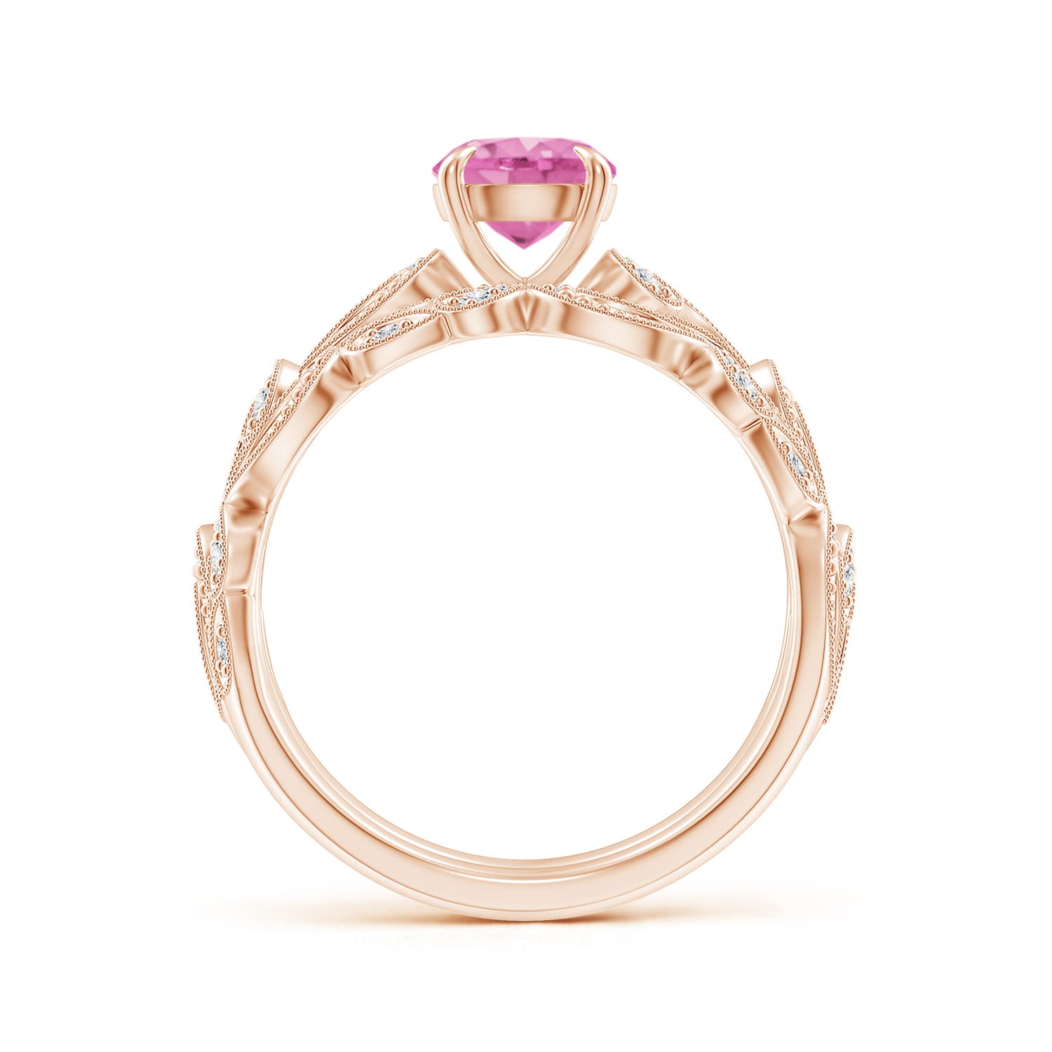 AA - Pink Sapphire / 1.23 CT / 14 KT Rose Gold