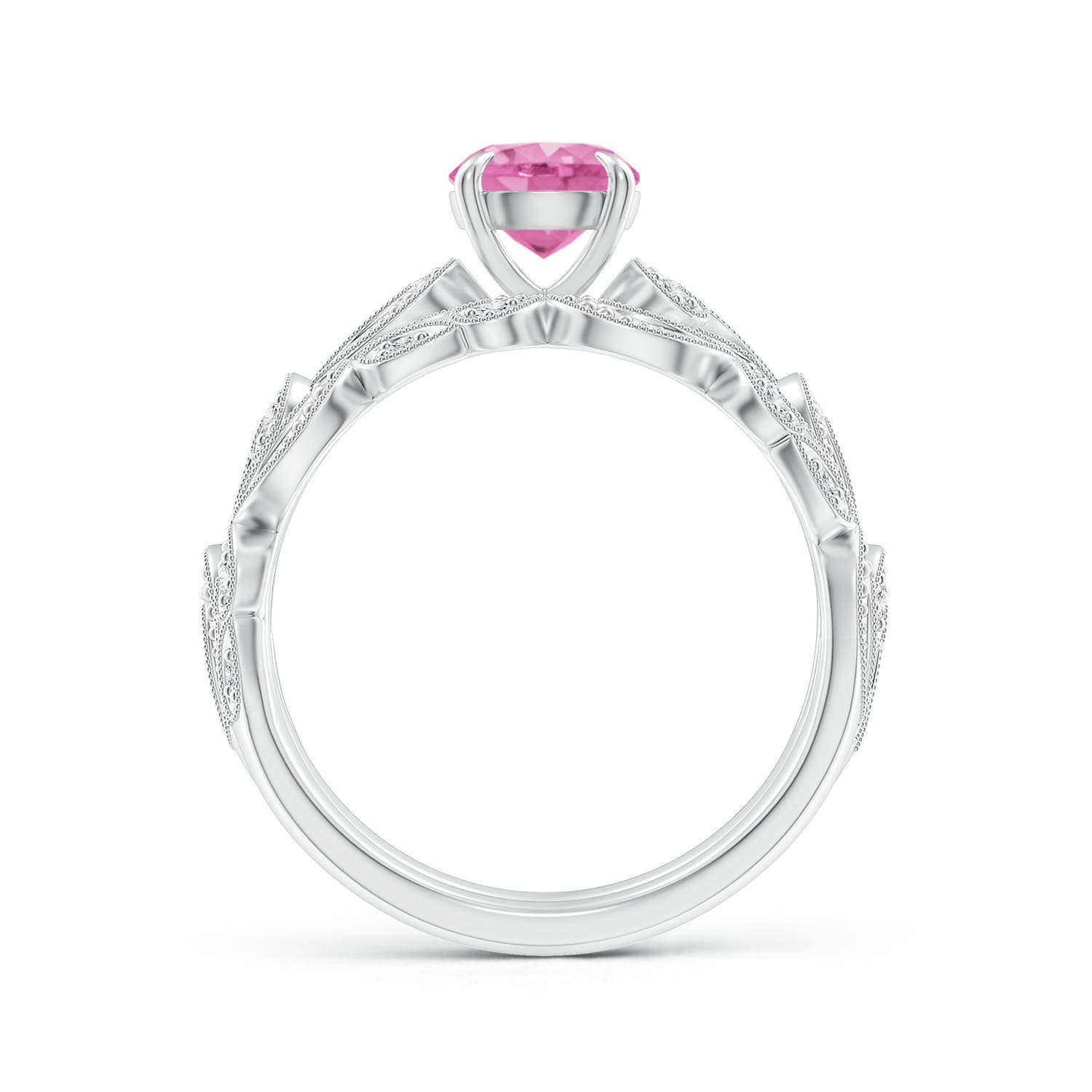 AA - Pink Sapphire / 1.23 CT / 14 KT White Gold