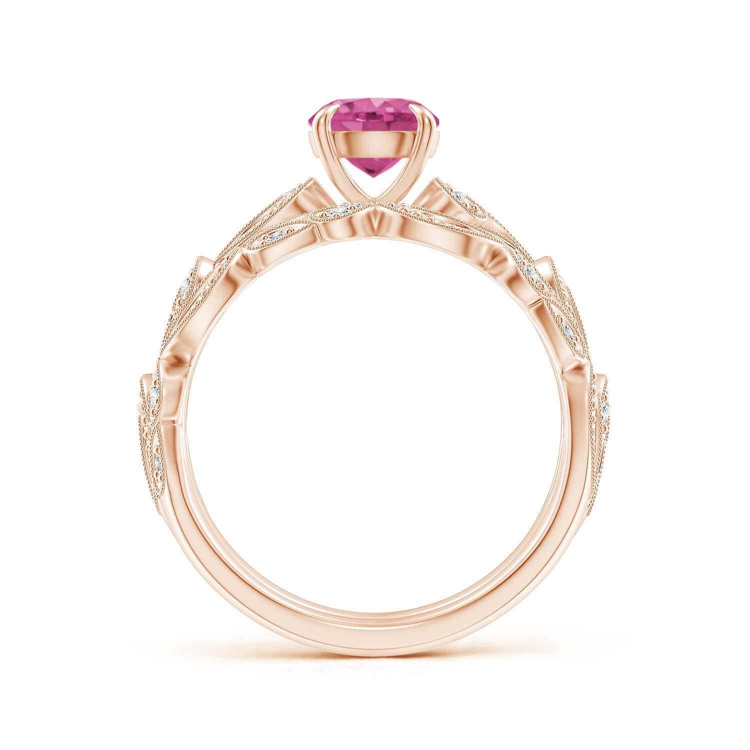 AAAA - Pink Sapphire / 1.23 CT / 14 KT Rose Gold