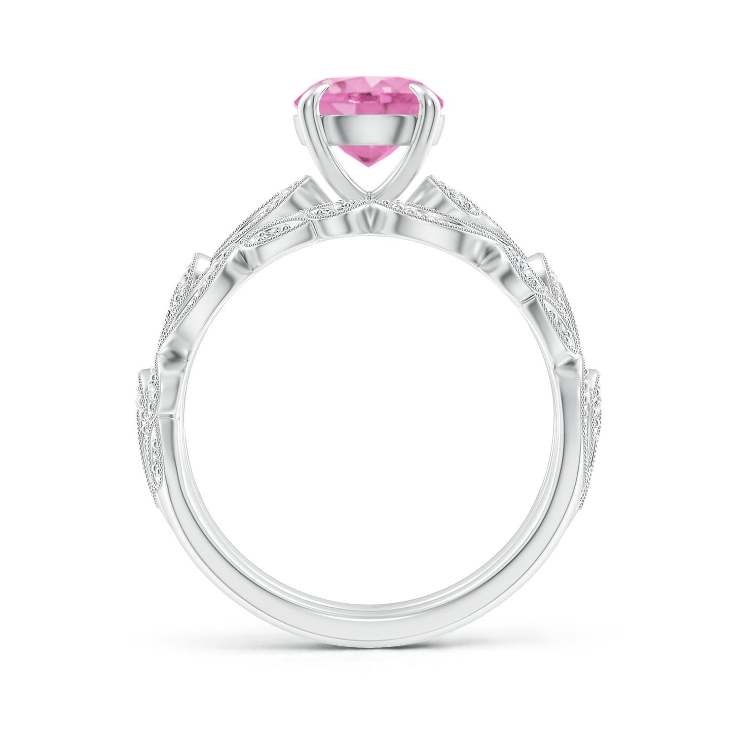 A - Pink Sapphire / 1.83 CT / 14 KT White Gold