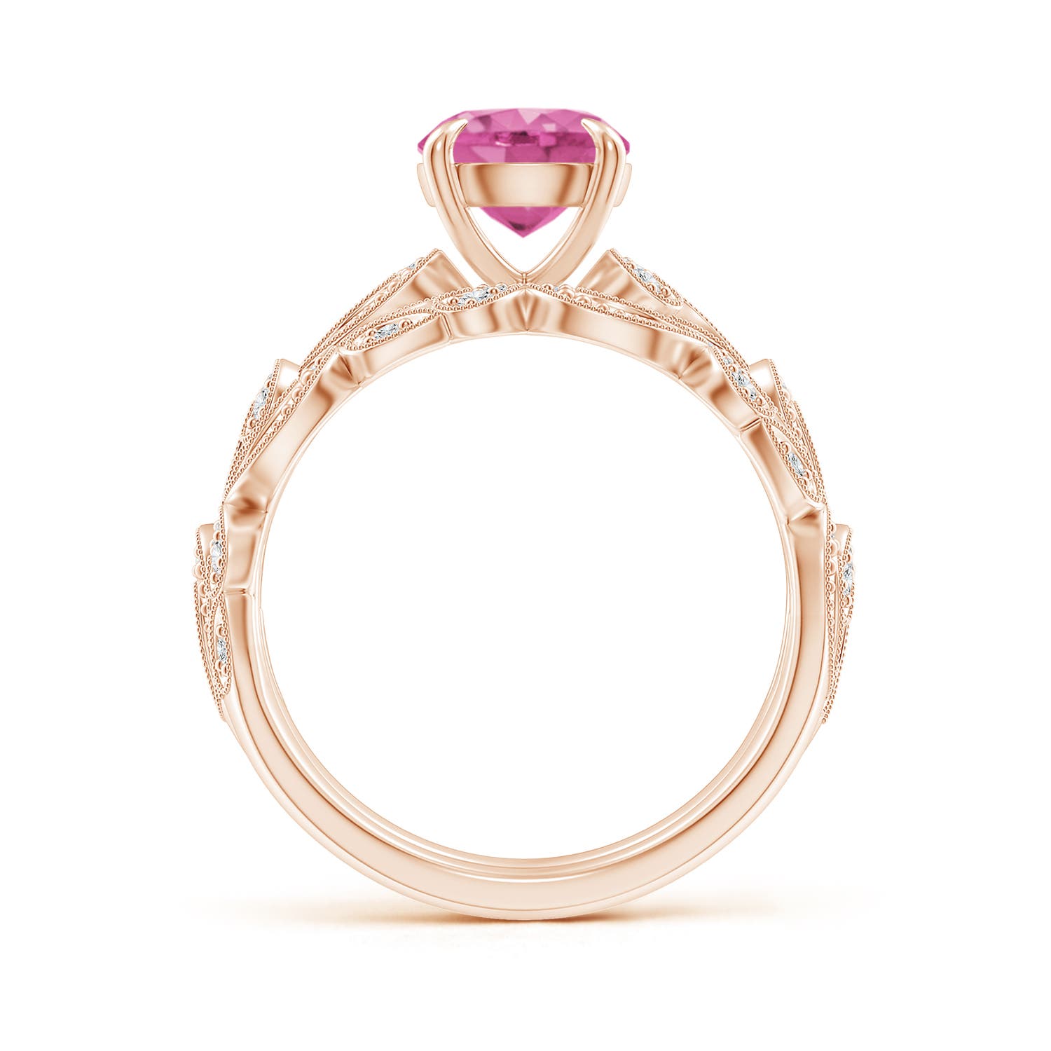 AAA - Pink Sapphire / 1.83 CT / 14 KT Rose Gold