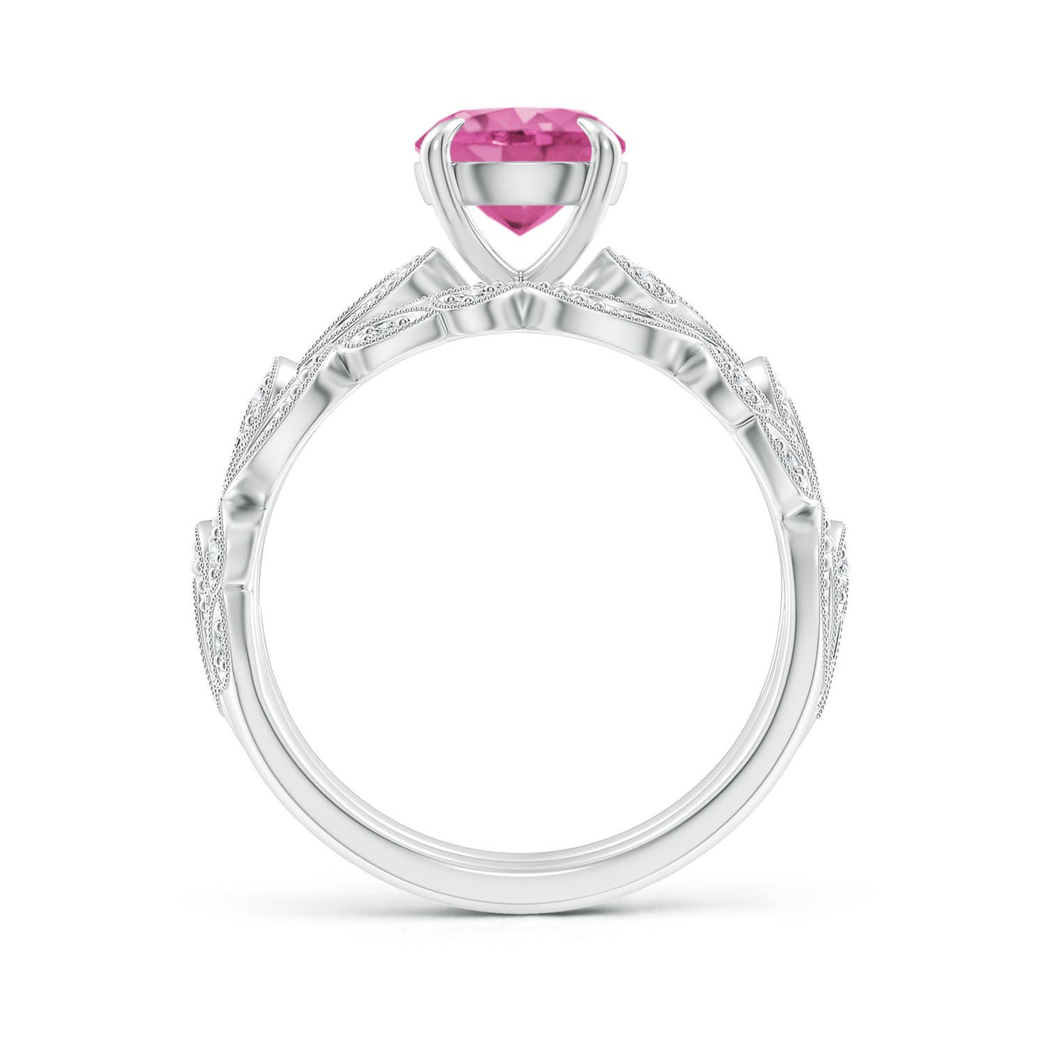 AAA - Pink Sapphire / 1.83 CT / 14 KT White Gold