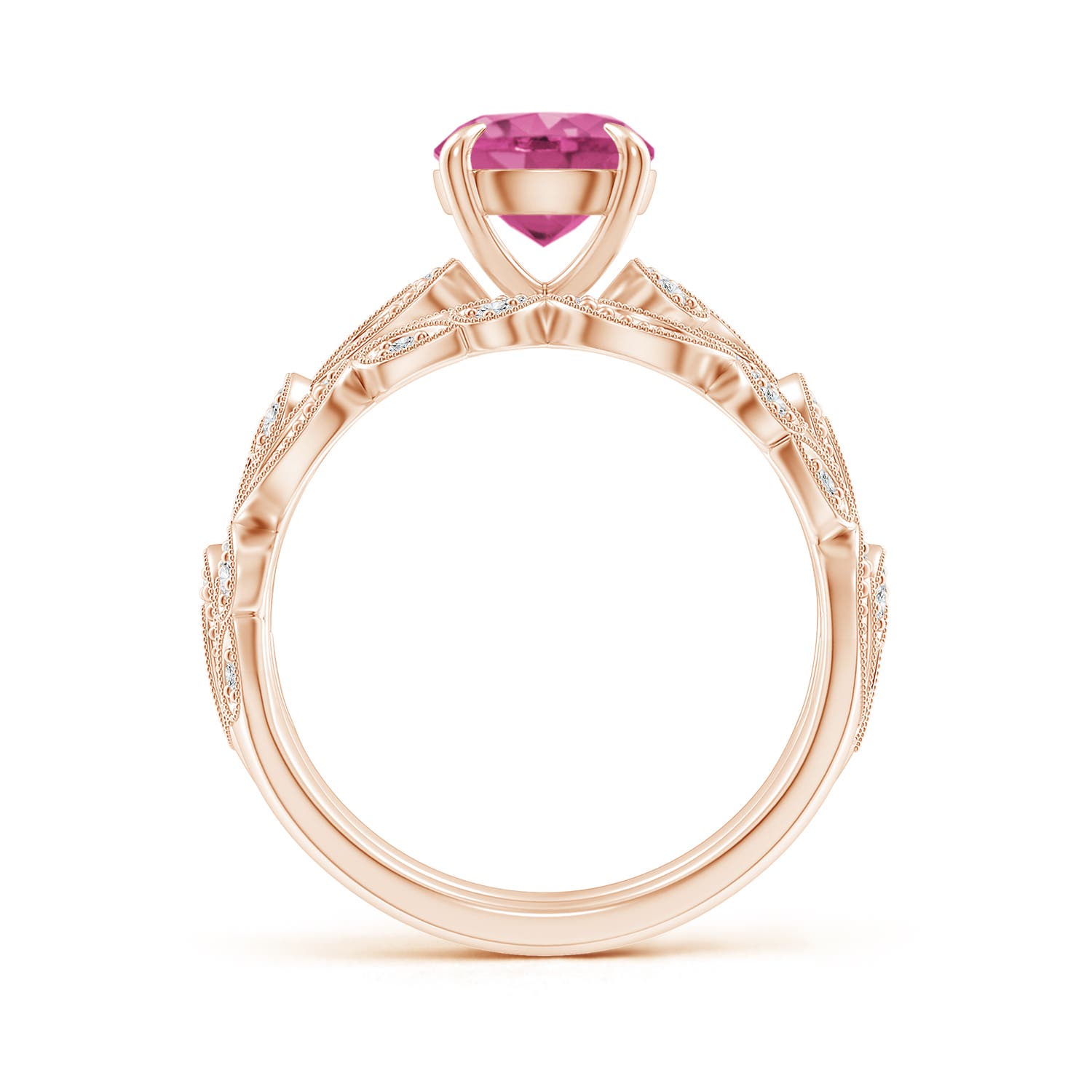 AAAA - Pink Sapphire / 1.83 CT / 14 KT Rose Gold