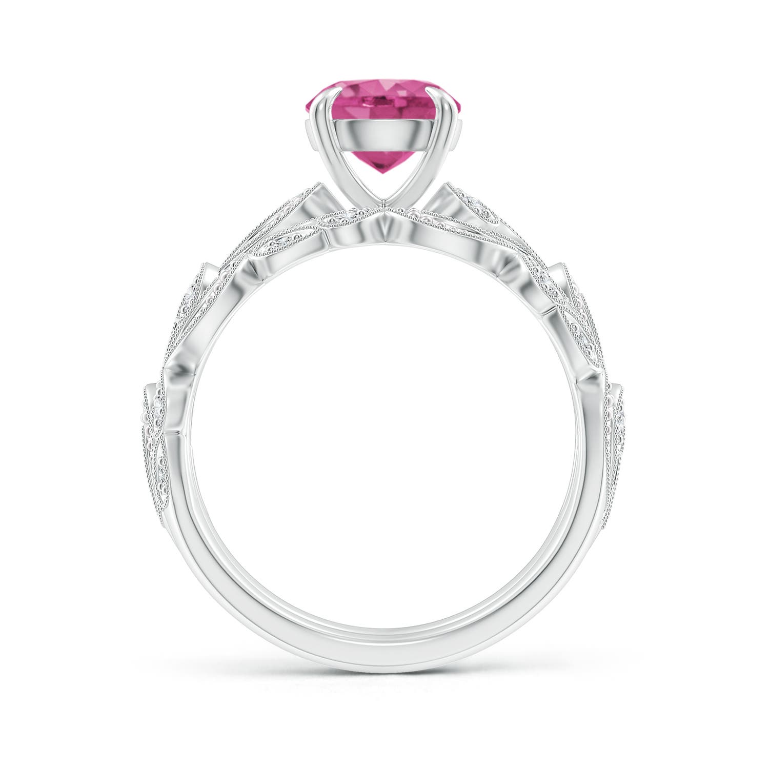 AAAA - Pink Sapphire / 1.83 CT / 14 KT White Gold