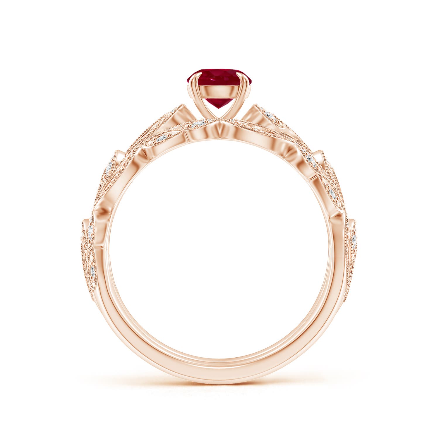 AA - Ruby / 0.83 CT / 14 KT Rose Gold