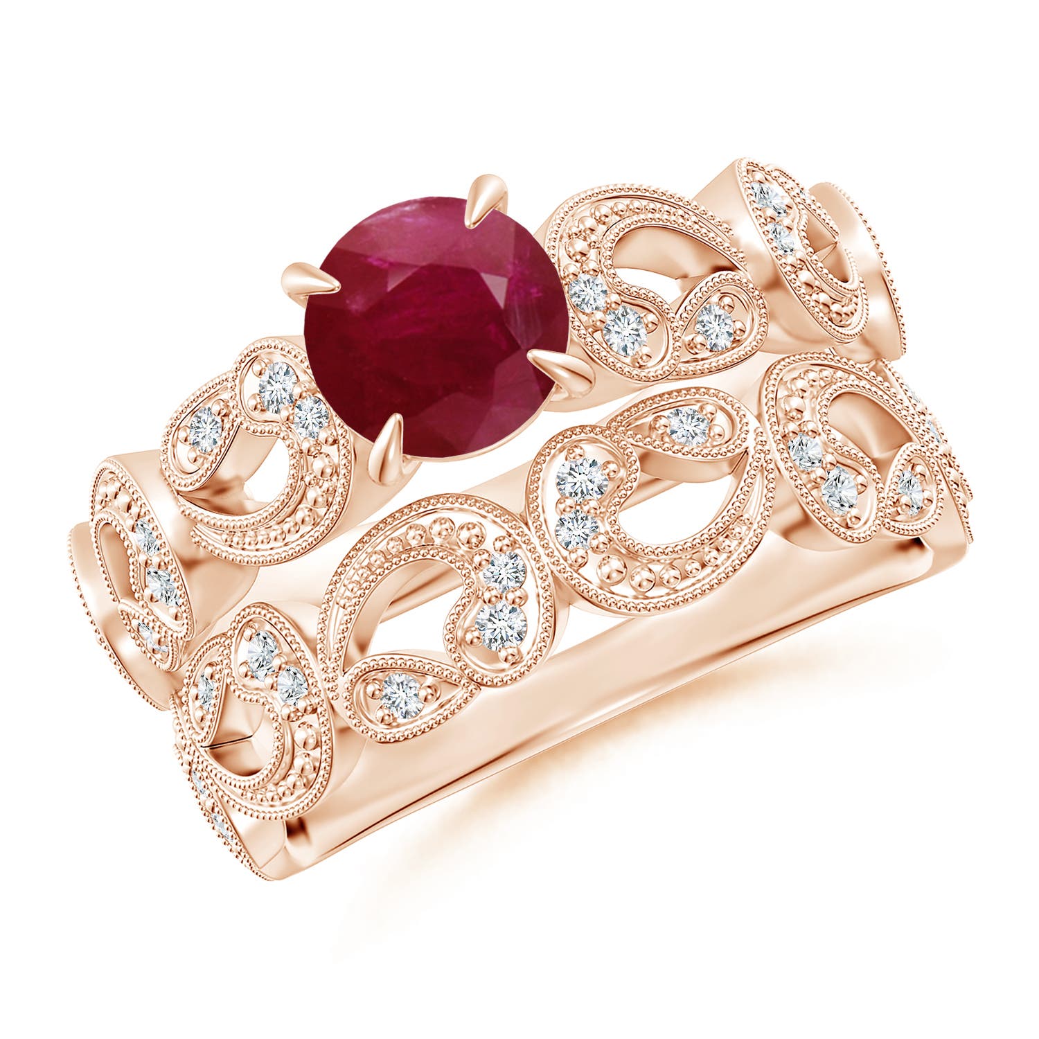 A - Ruby / 1.23 CT / 14 KT Rose Gold