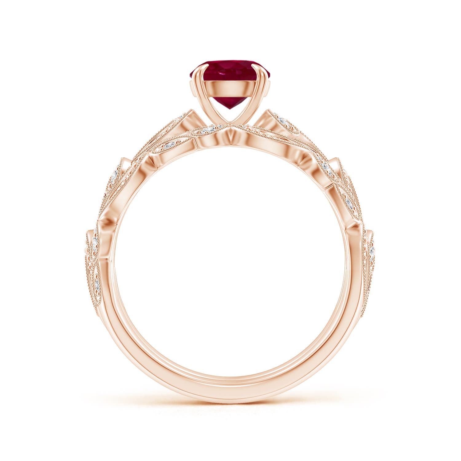 A - Ruby / 1.23 CT / 14 KT Rose Gold