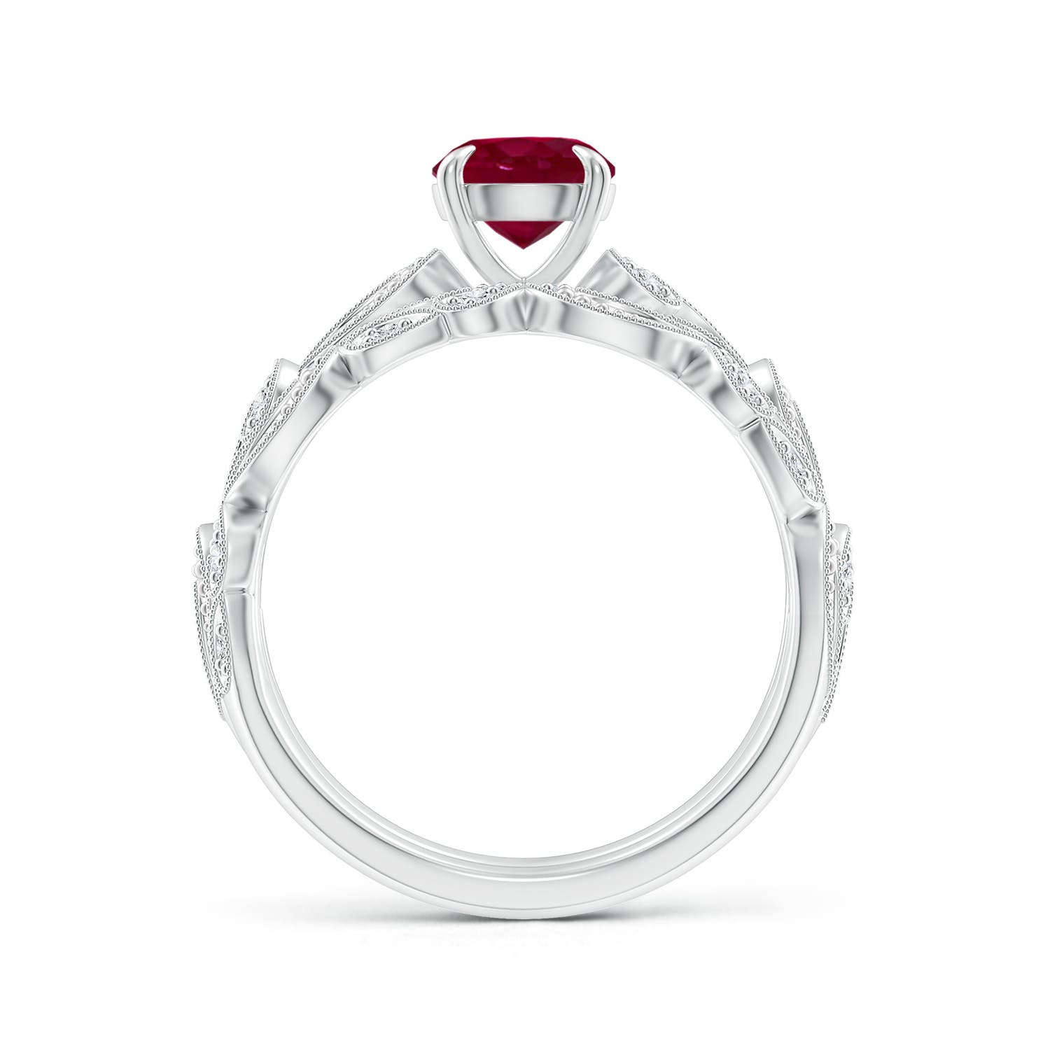 A - Ruby / 1.23 CT / 14 KT White Gold