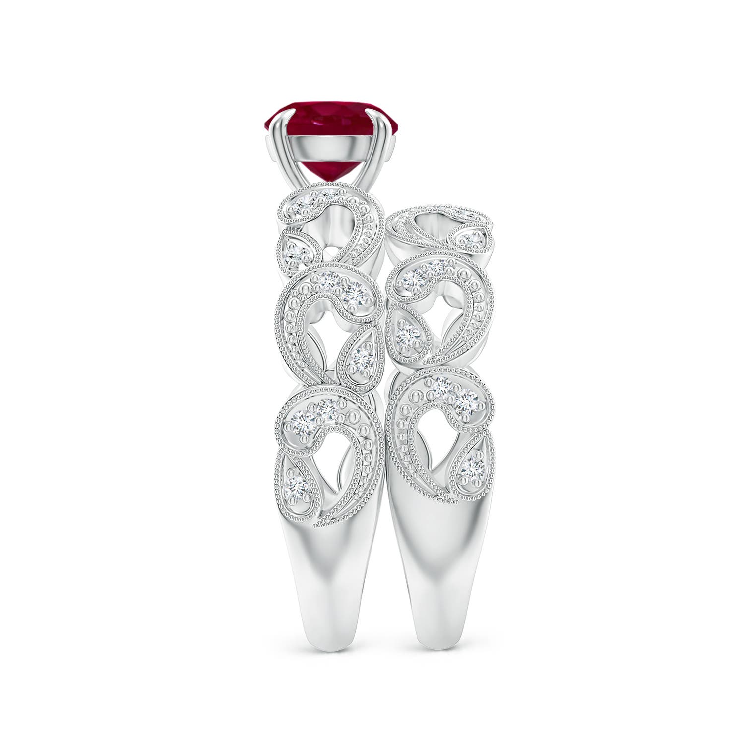 A - Ruby / 1.23 CT / 14 KT White Gold