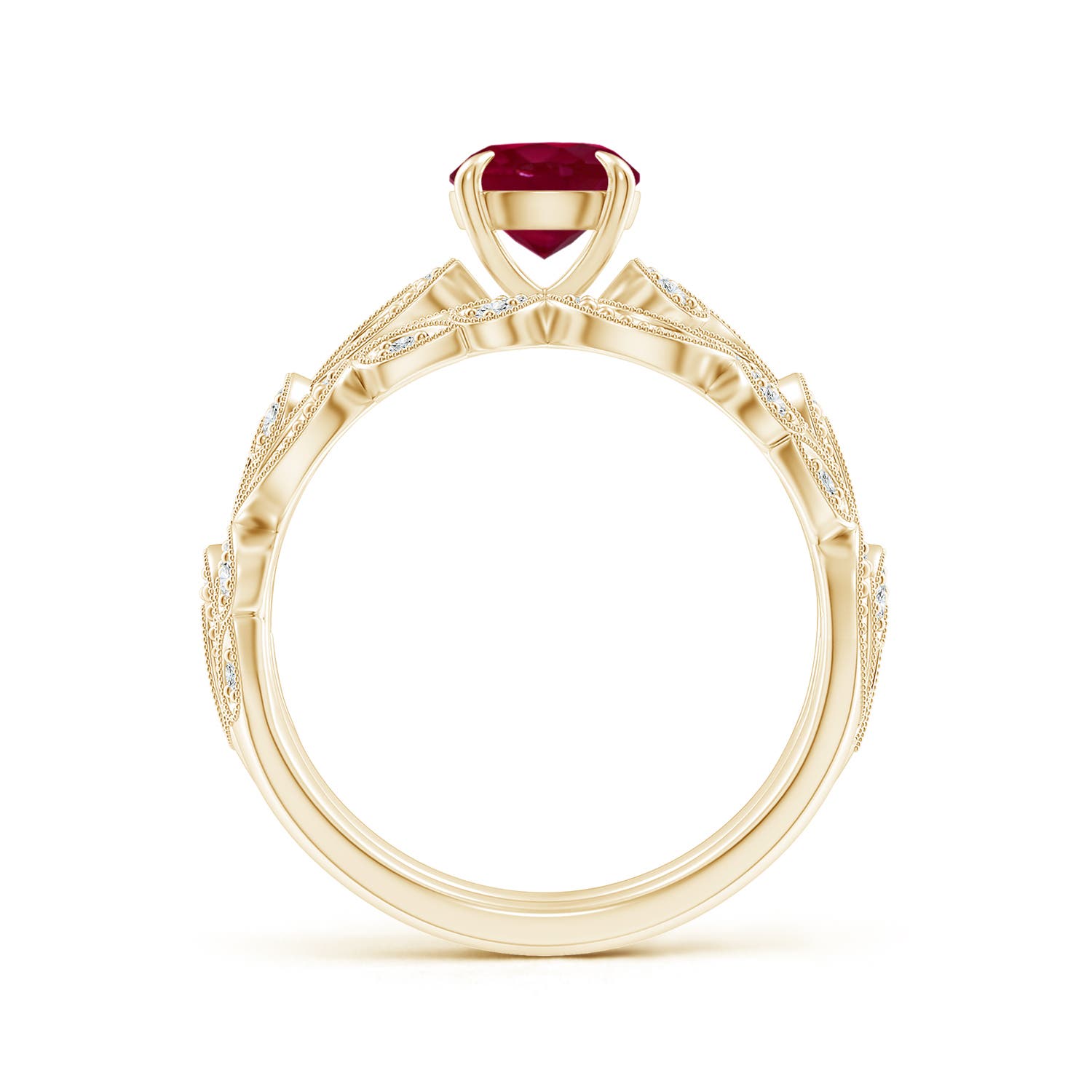 A - Ruby / 1.23 CT / 14 KT Yellow Gold