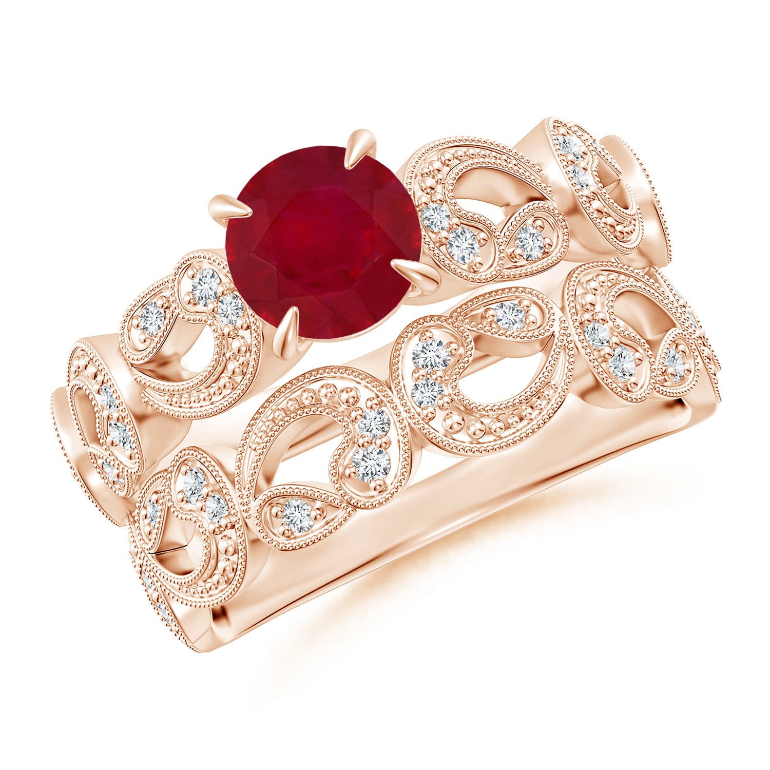 AA - Ruby / 1.23 CT / 14 KT Rose Gold