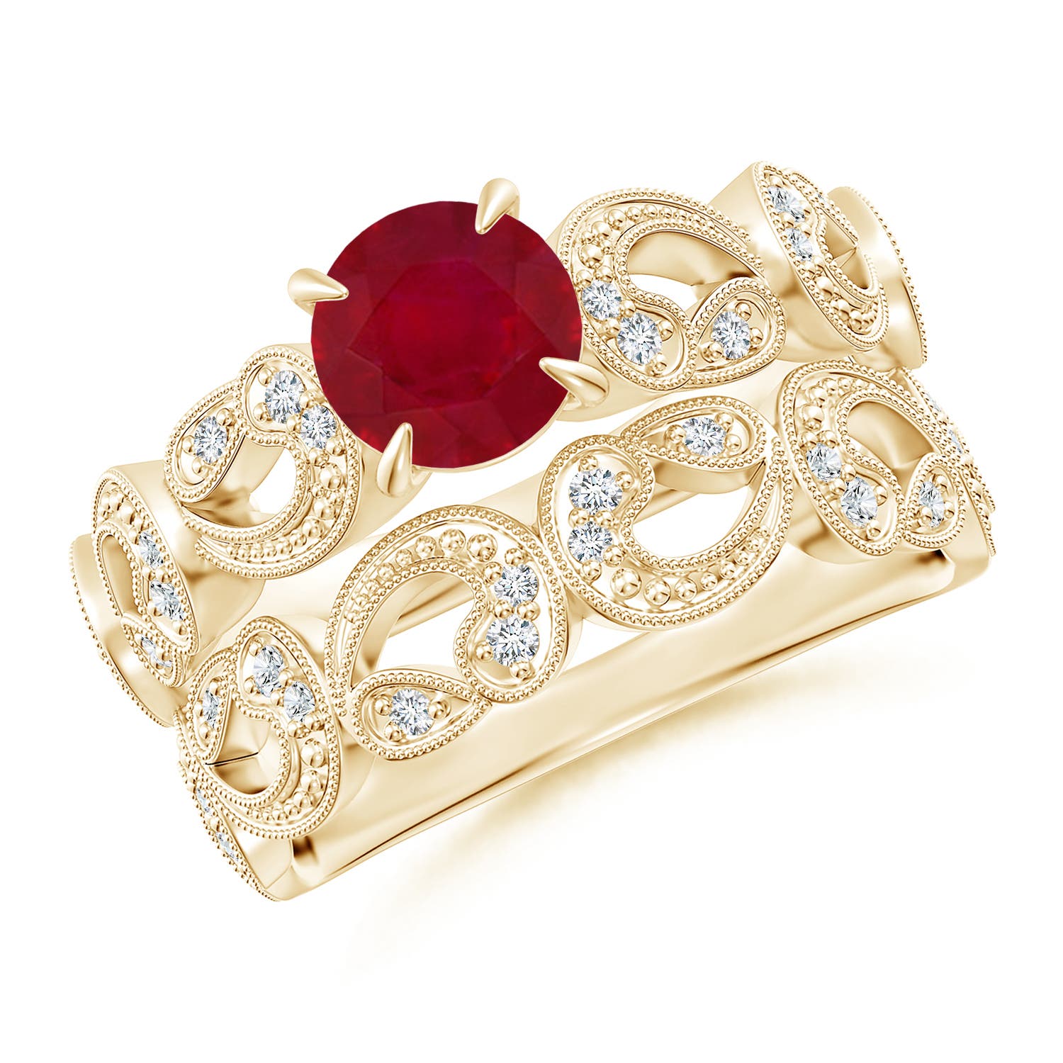 AA - Ruby / 1.23 CT / 14 KT Yellow Gold