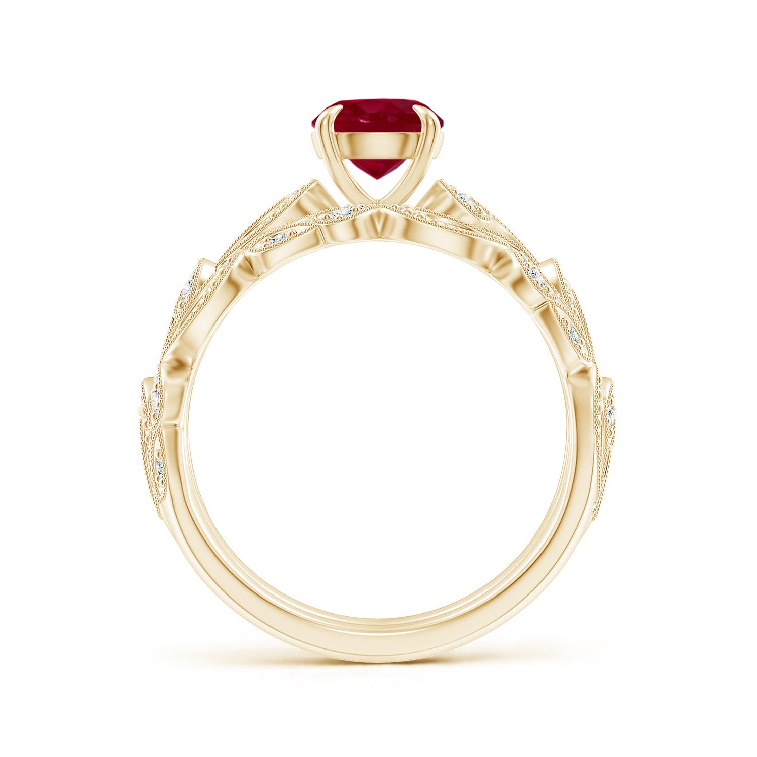 AA - Ruby / 1.23 CT / 14 KT Yellow Gold