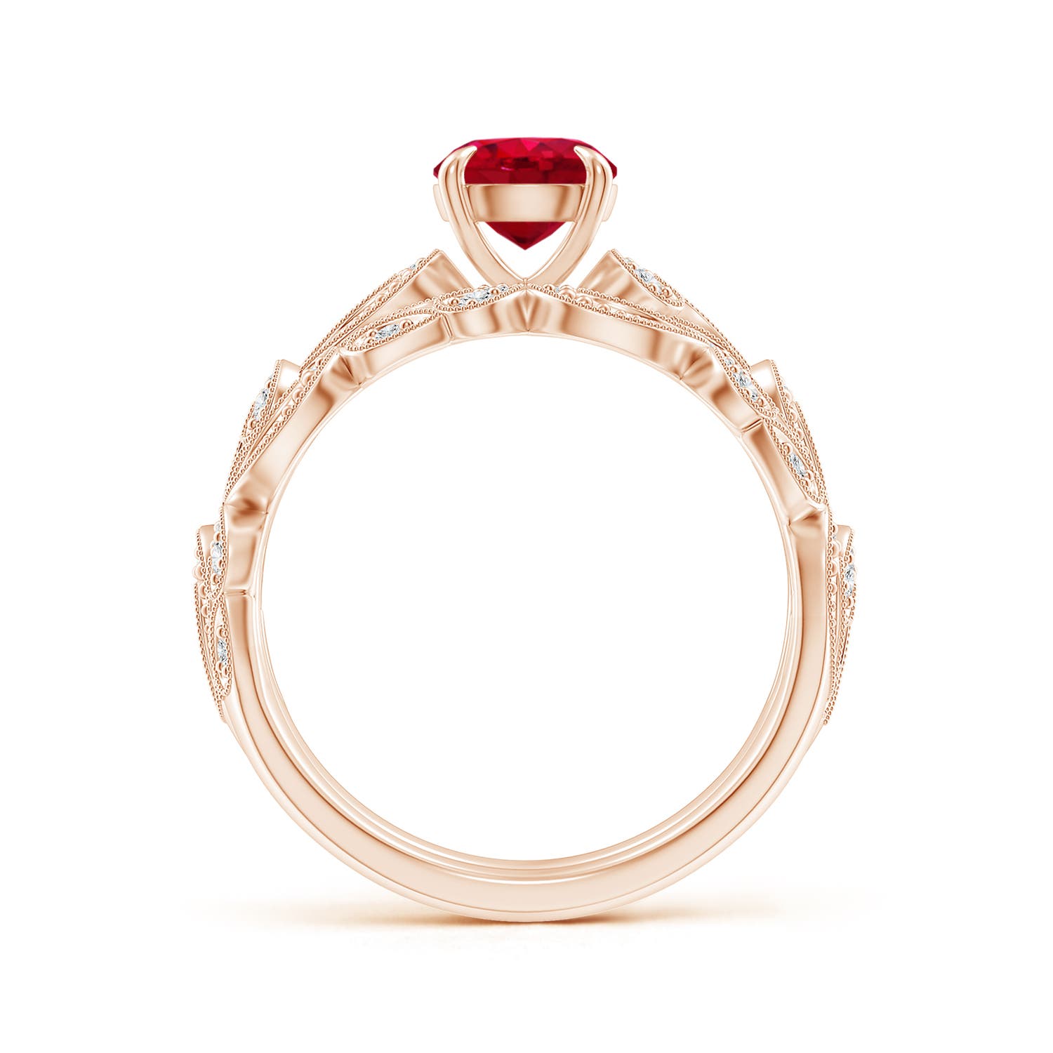 AAA - Ruby / 1.23 CT / 14 KT Rose Gold