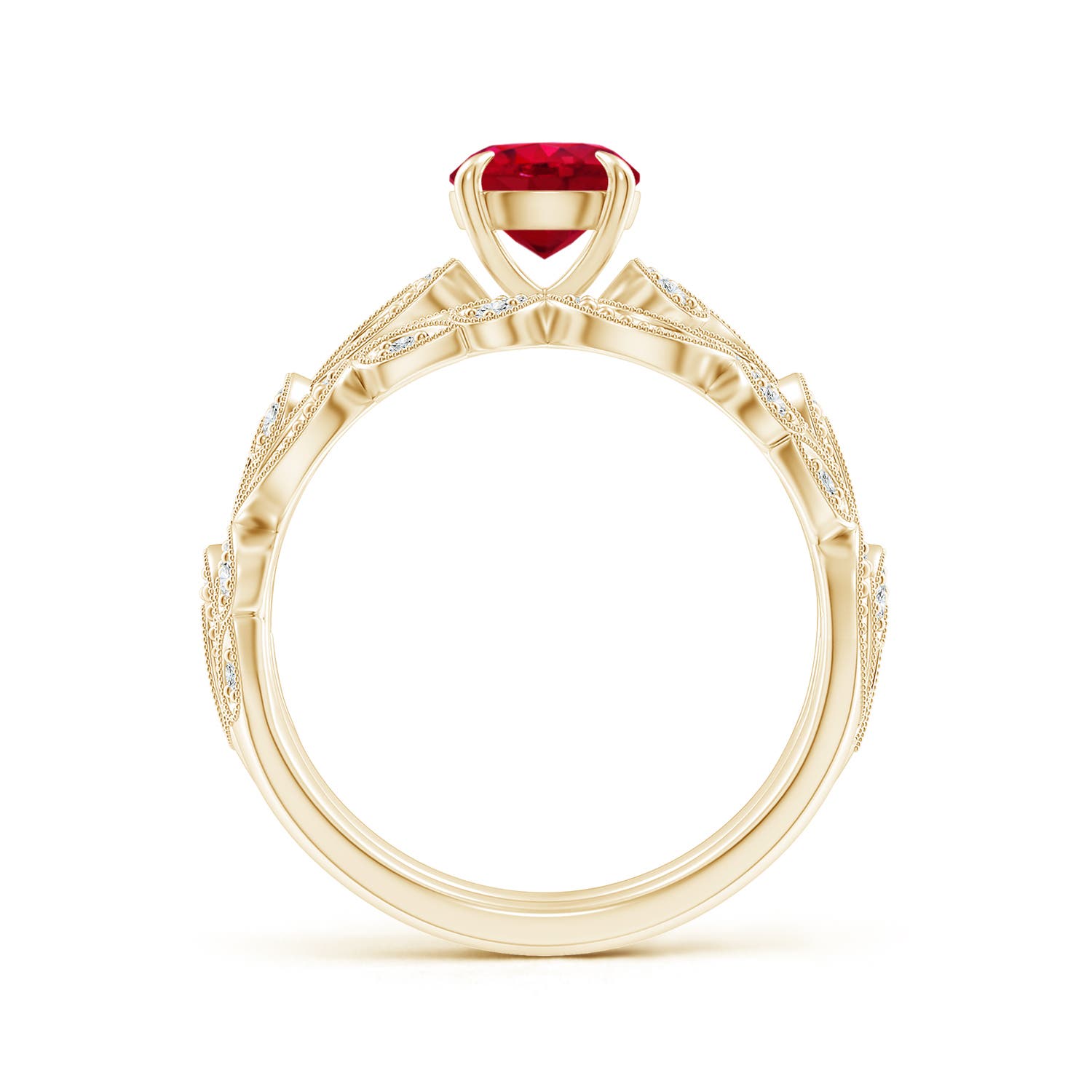 AAA - Ruby / 1.23 CT / 14 KT Yellow Gold