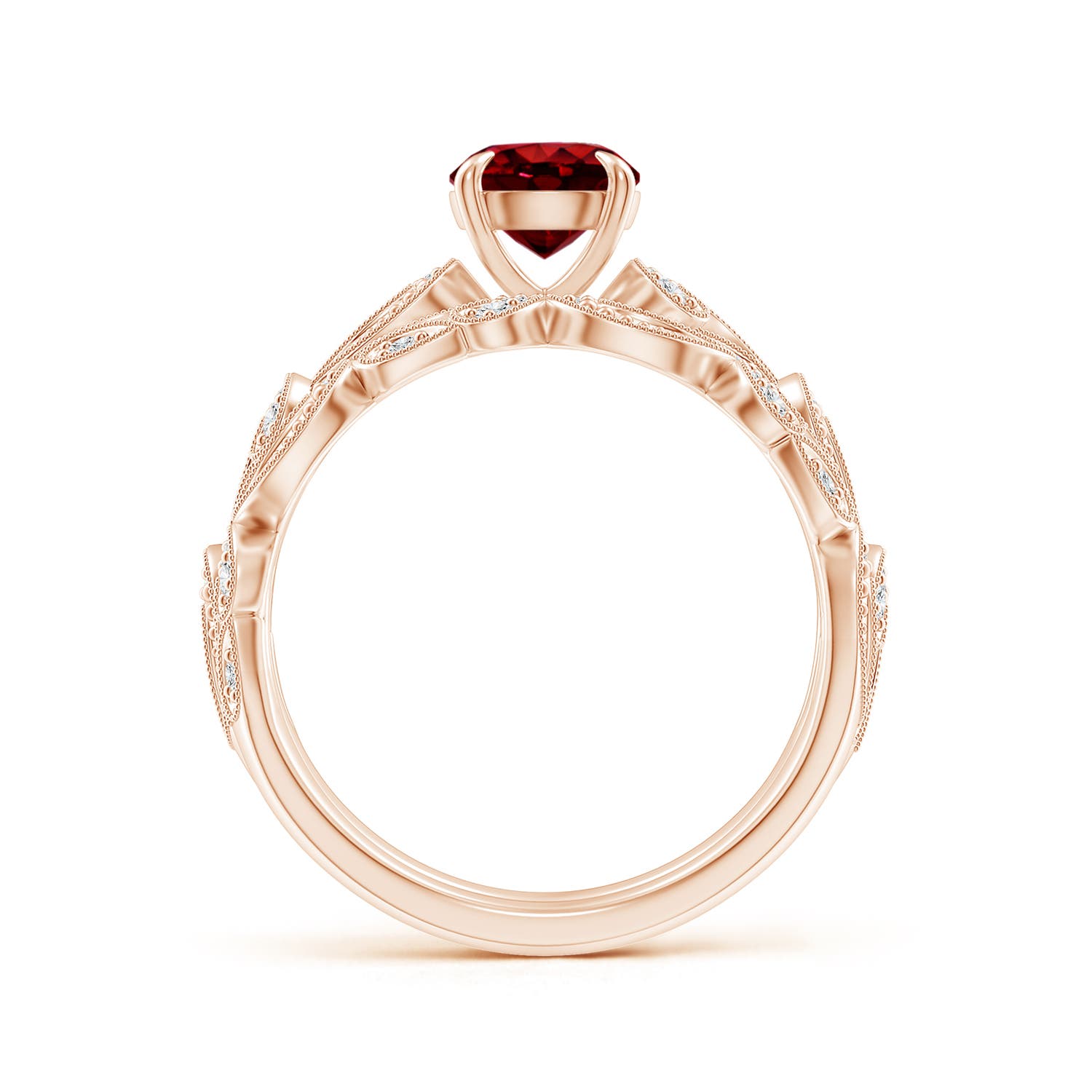 AAAA - Ruby / 1.23 CT / 14 KT Rose Gold