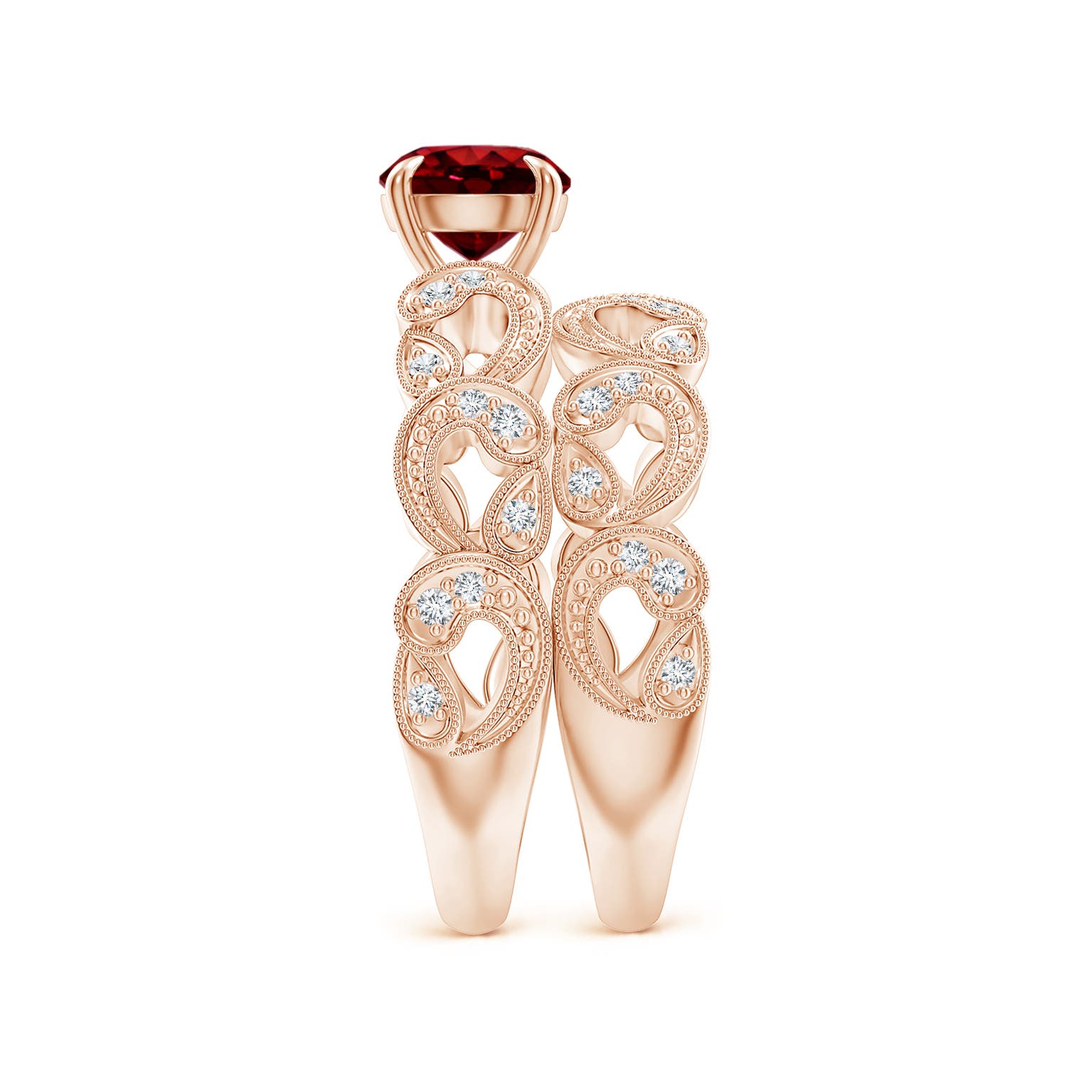 AAAA - Ruby / 1.23 CT / 14 KT Rose Gold