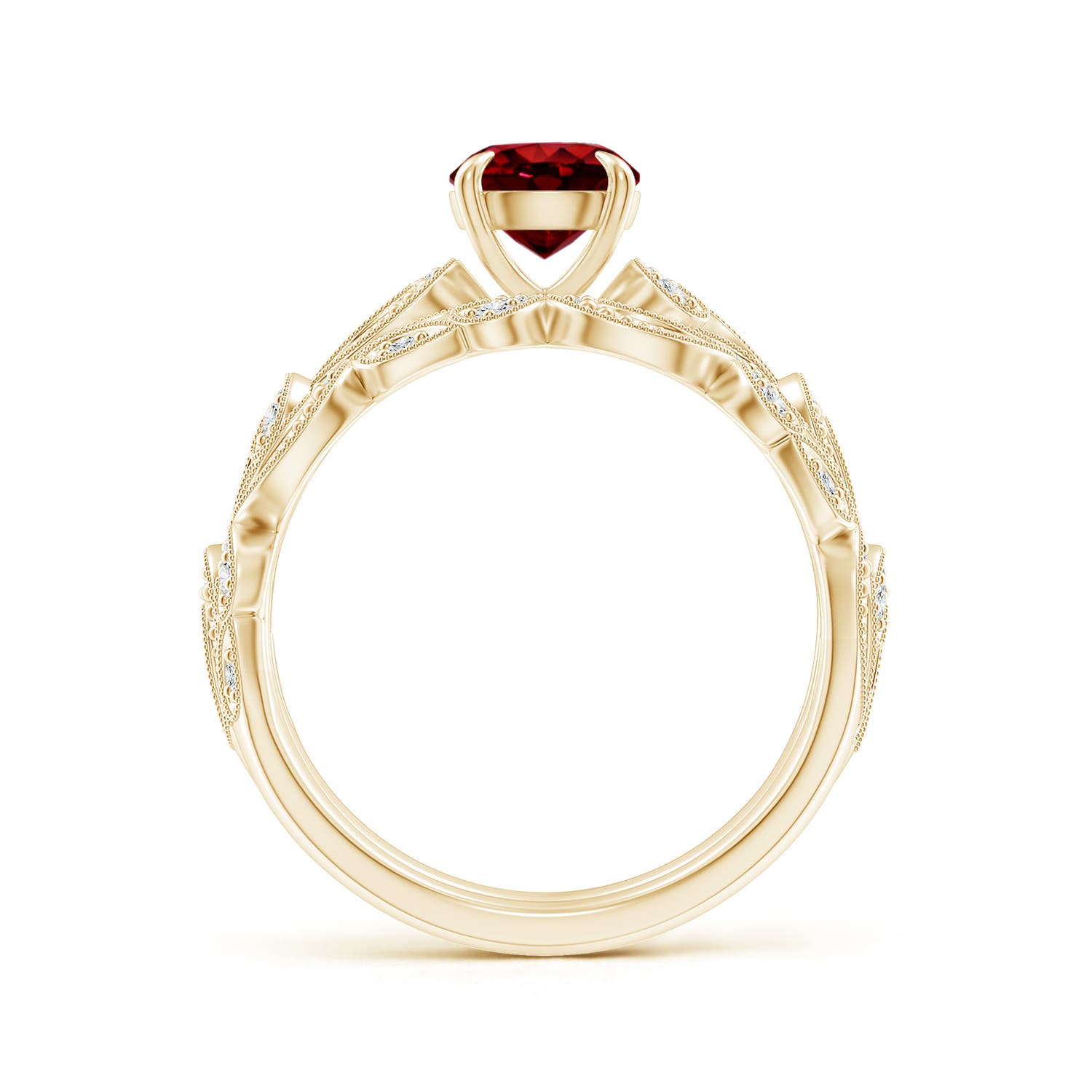 AAAA - Ruby / 1.23 CT / 14 KT Yellow Gold