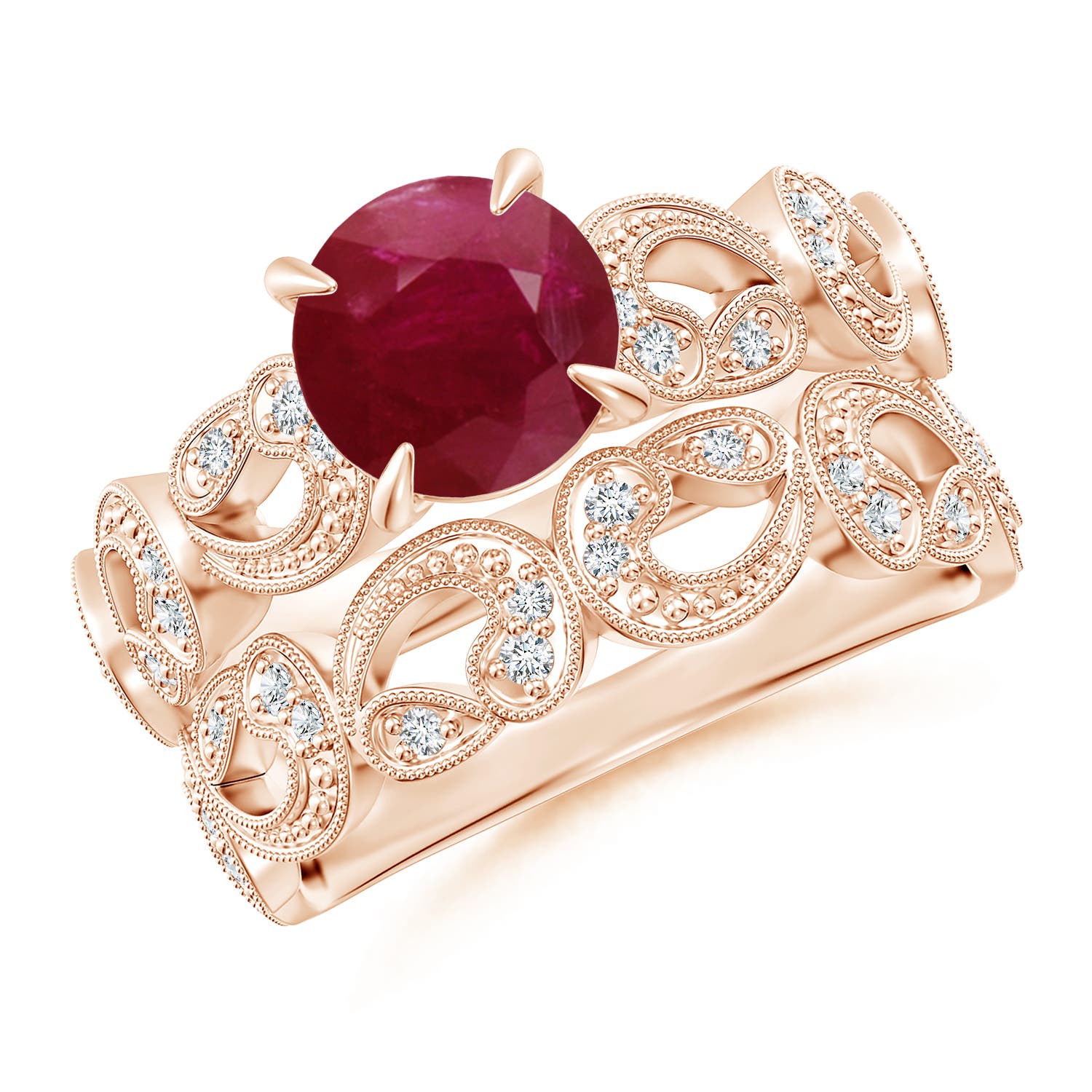 A - Ruby / 1.63 CT / 14 KT Rose Gold