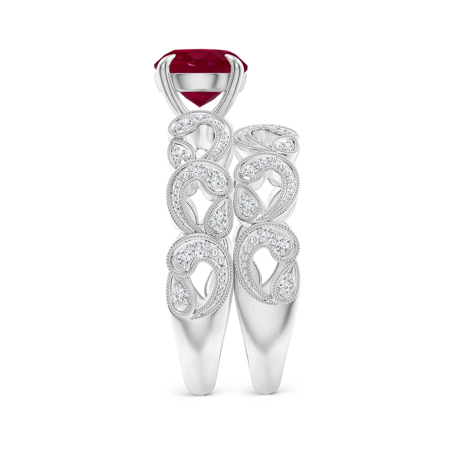 A - Ruby / 1.63 CT / 14 KT White Gold