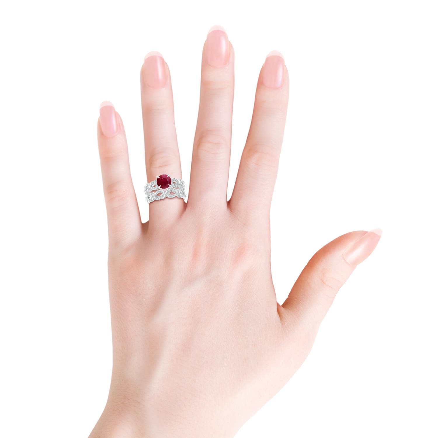 A - Ruby / 1.63 CT / 14 KT White Gold