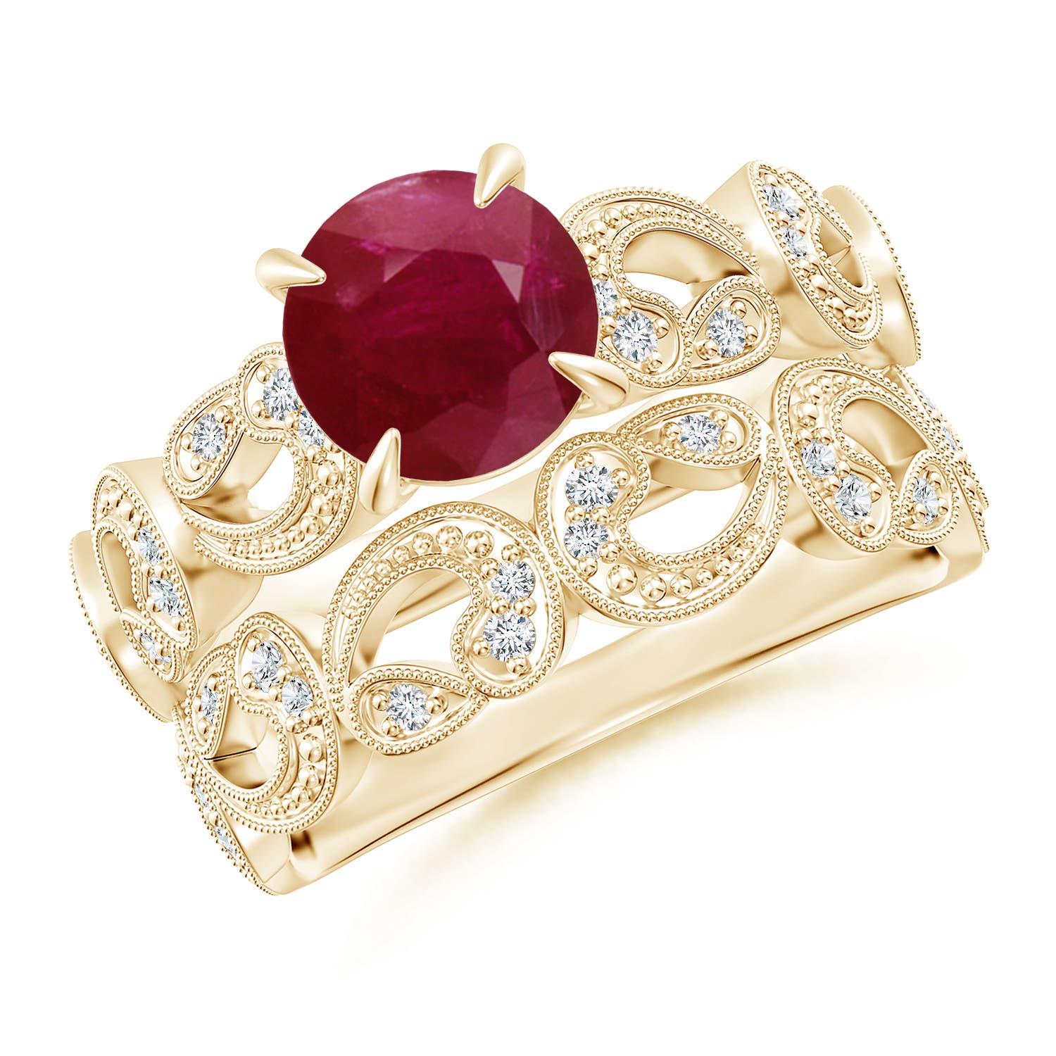 A - Ruby / 1.63 CT / 14 KT Yellow Gold