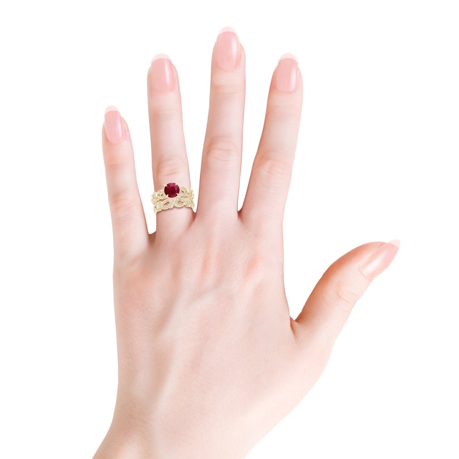 A - Ruby / 1.63 CT / 14 KT Yellow Gold