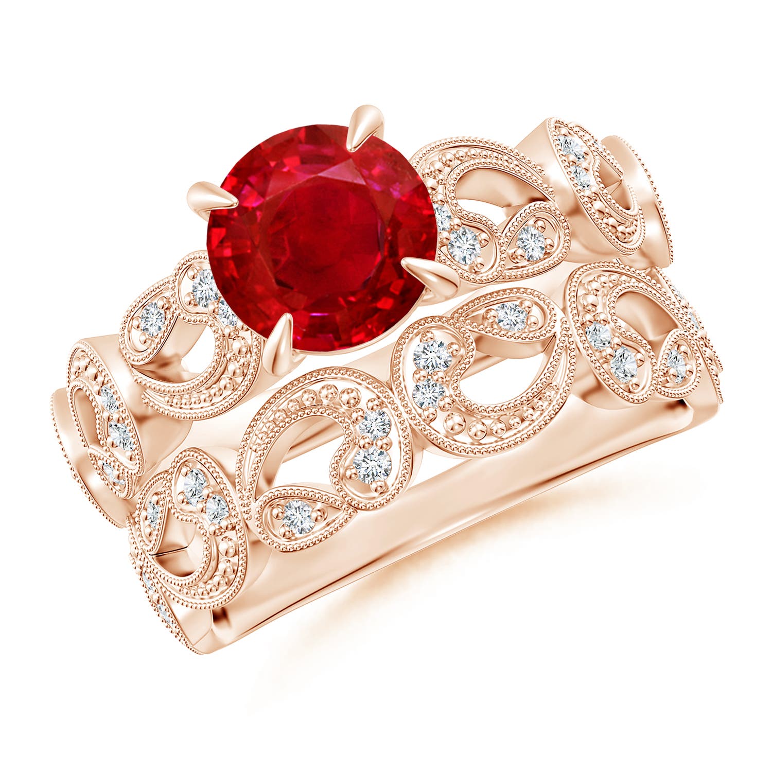 AAA - Ruby / 1.63 CT / 14 KT Rose Gold