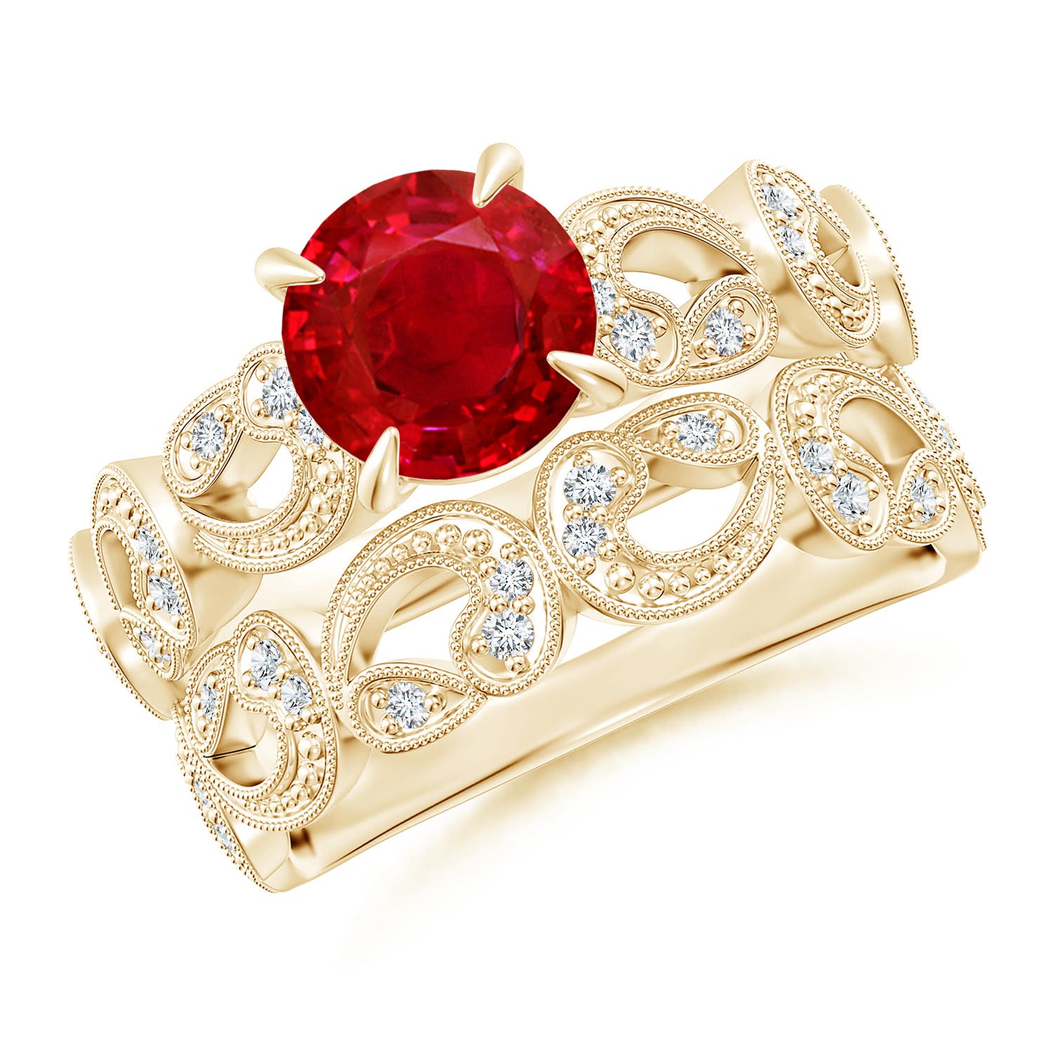 AAA - Ruby / 1.63 CT / 14 KT Yellow Gold