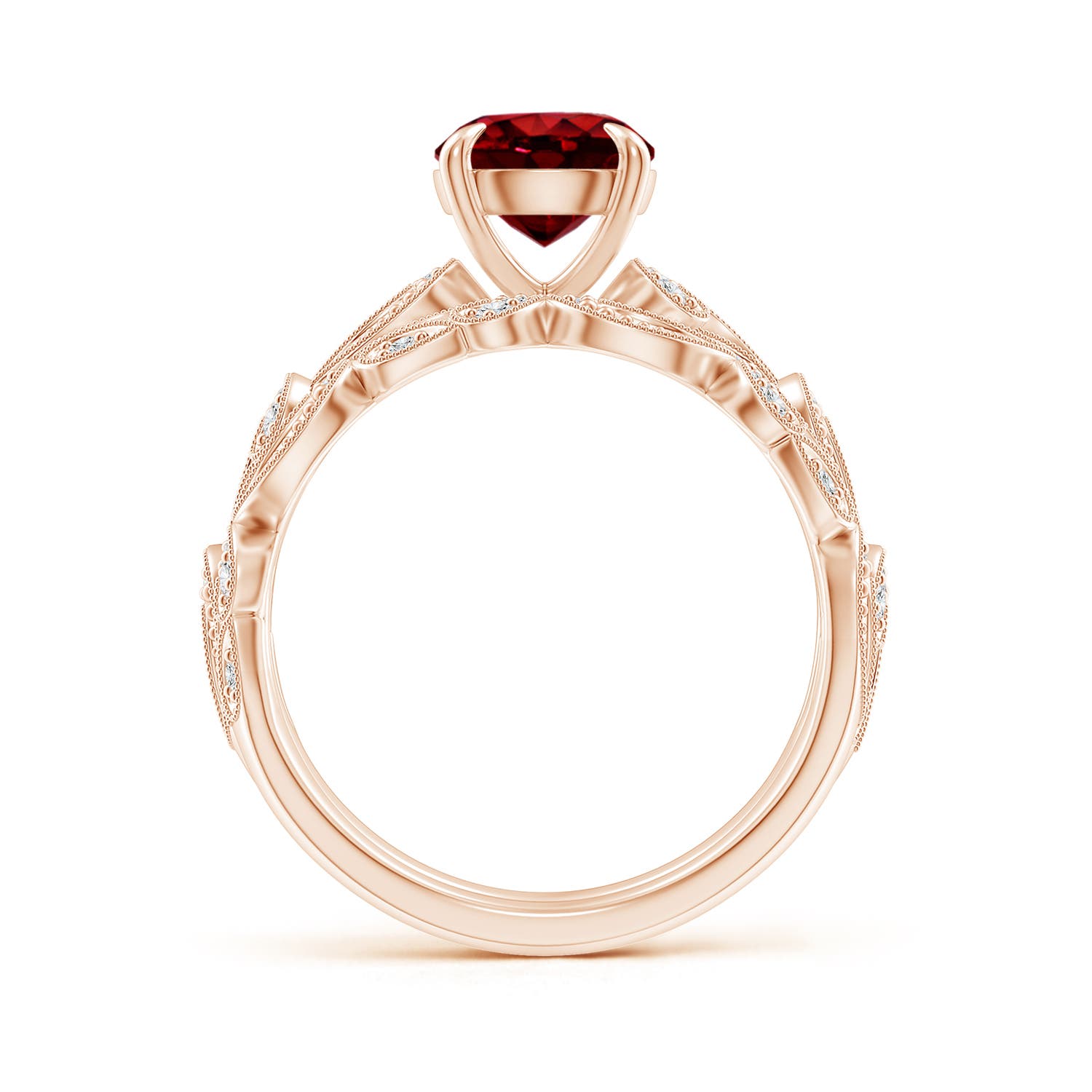 AAAA - Ruby / 1.63 CT / 14 KT Rose Gold