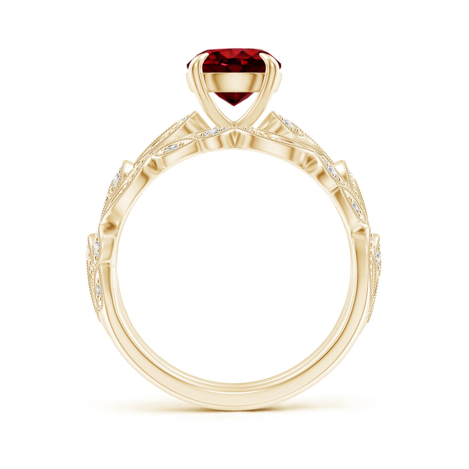 AAAA - Ruby / 1.63 CT / 14 KT Yellow Gold