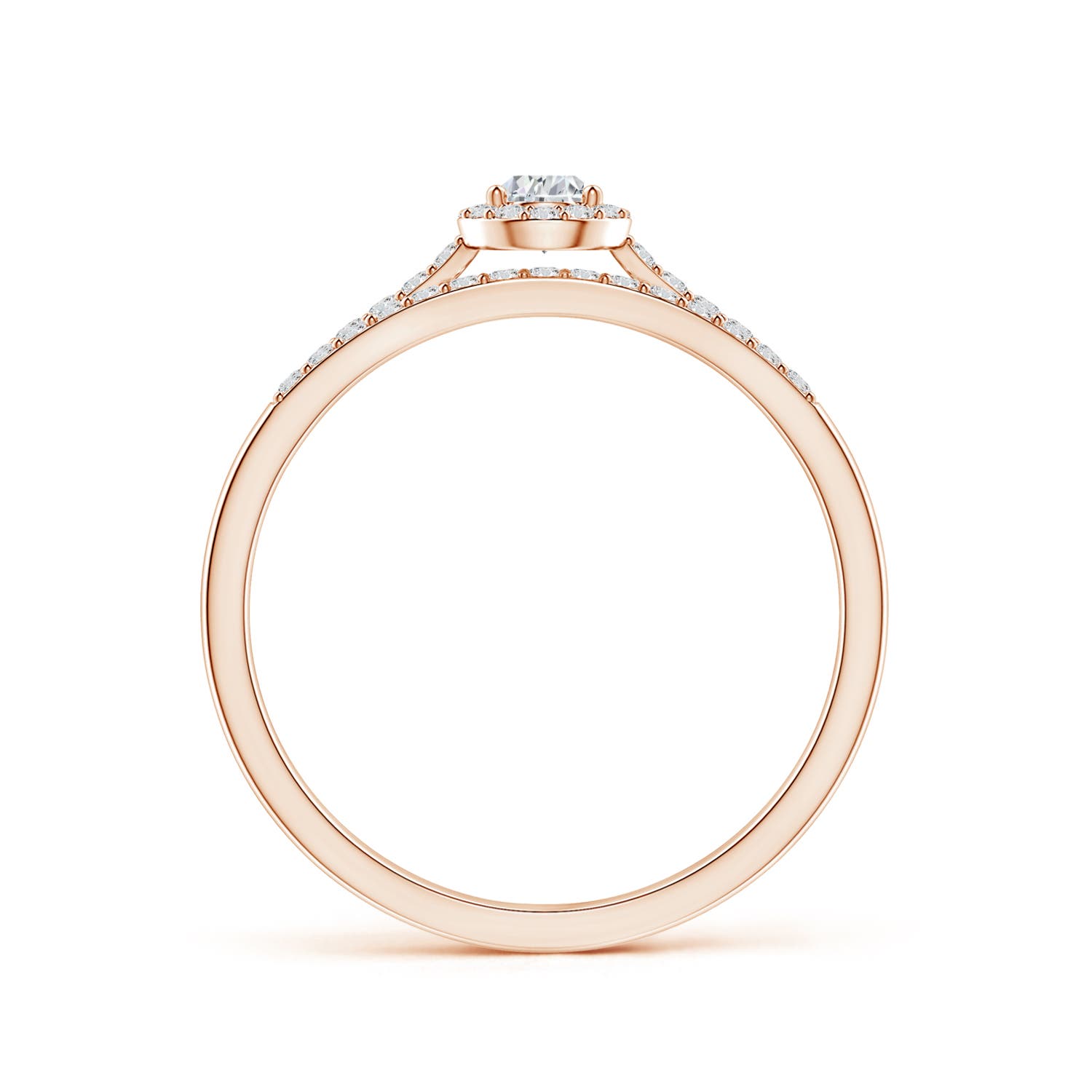 H, SI2 / 0.37 CT / 14 KT Rose Gold