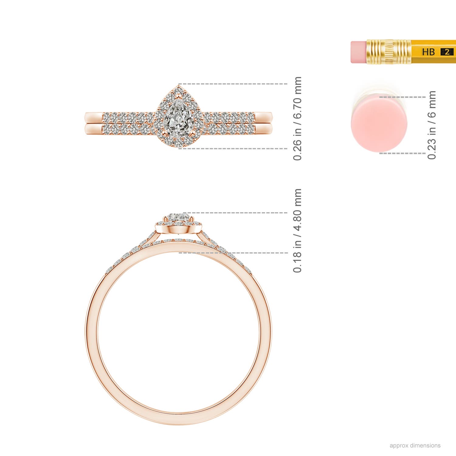 K, I3 / 0.37 CT / 14 KT Rose Gold