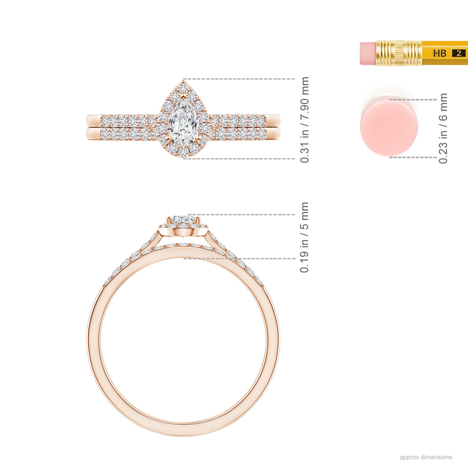 H, SI2 / 0.5 CT / 14 KT Rose Gold