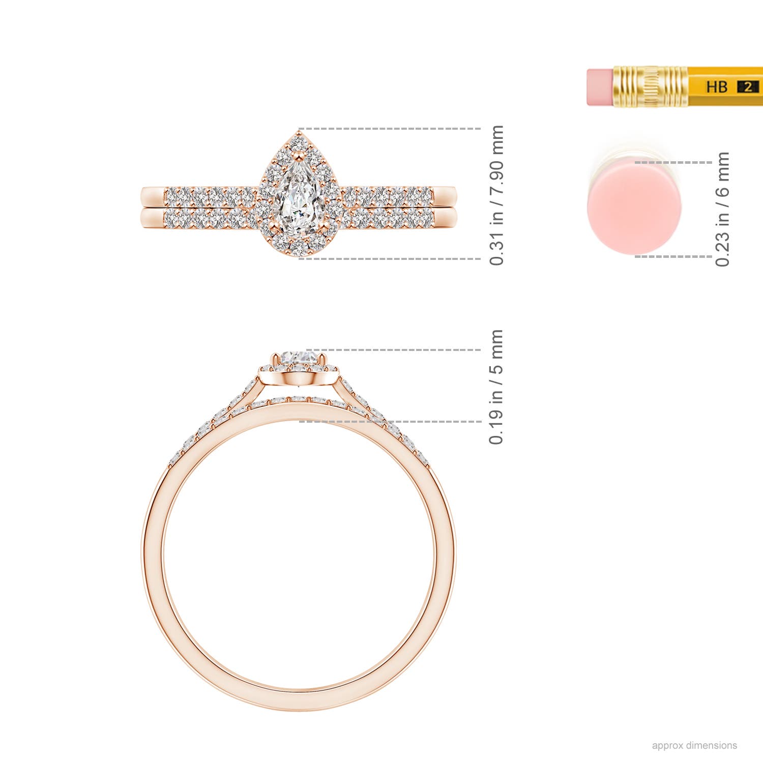 I-J, I1-I2 / 0.5 CT / 14 KT Rose Gold