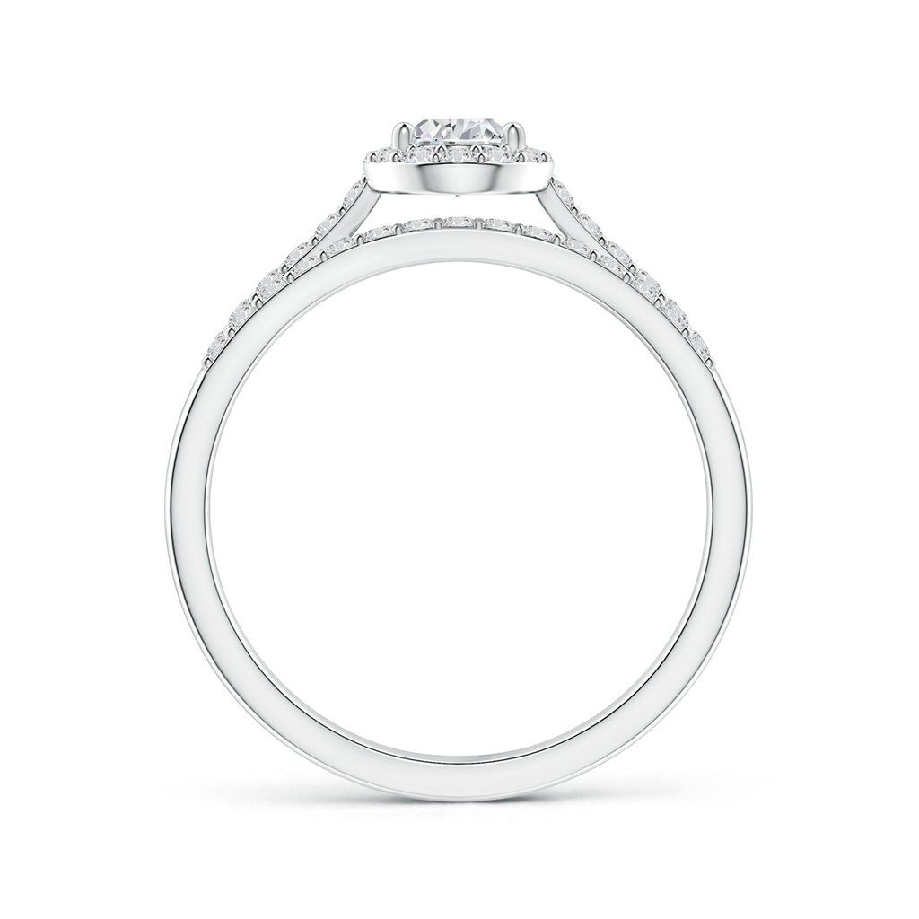 6x4mm HSI2 Pear-Shaped Diamond Halo Bridal Set with Accents in White Gold Side-1