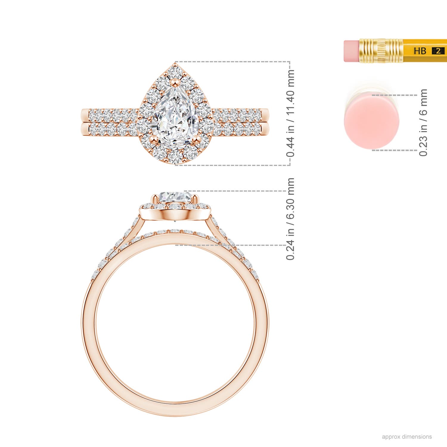 H, SI2 / 1.16 CT / 14 KT Rose Gold