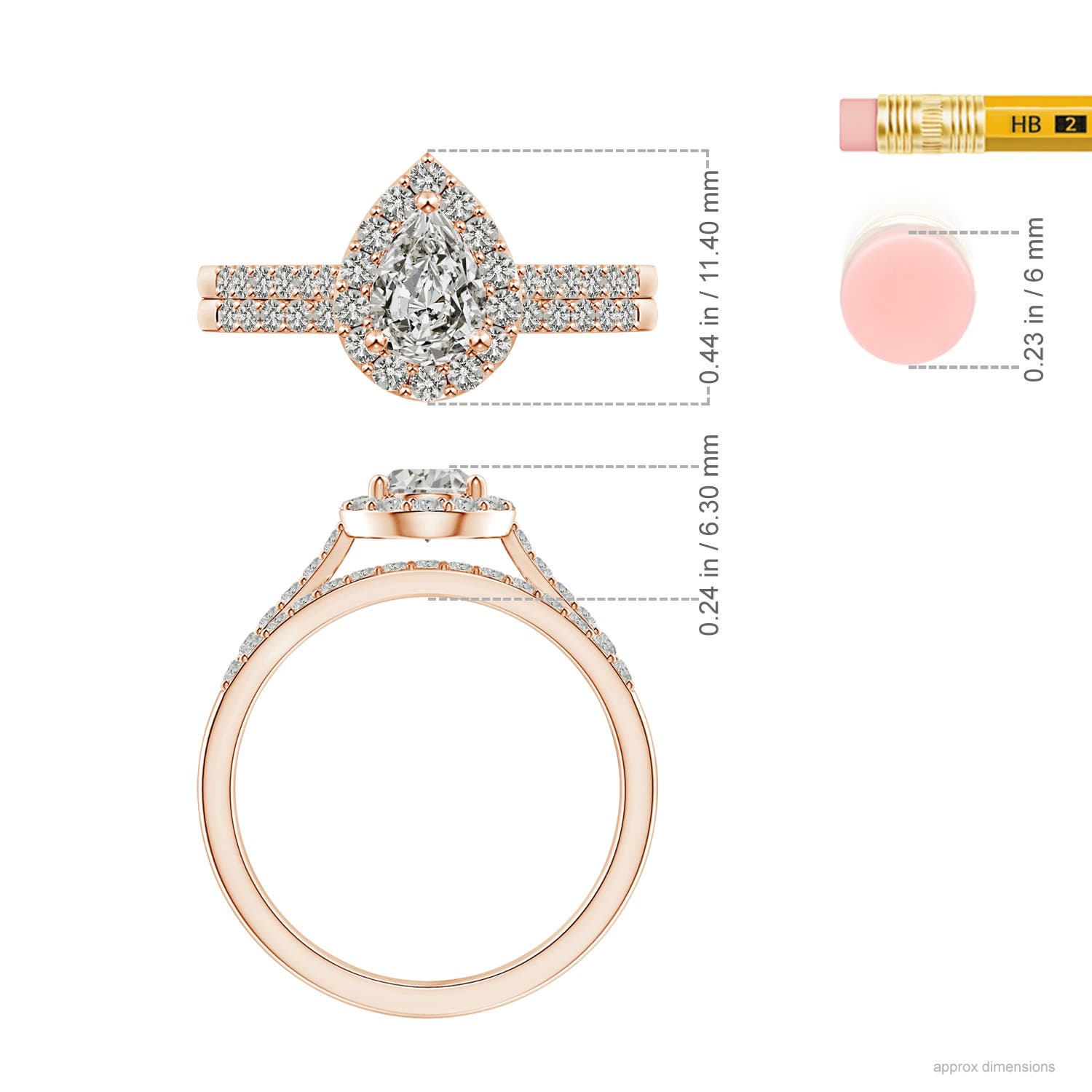 K, I3 / 1.16 CT / 14 KT Rose Gold